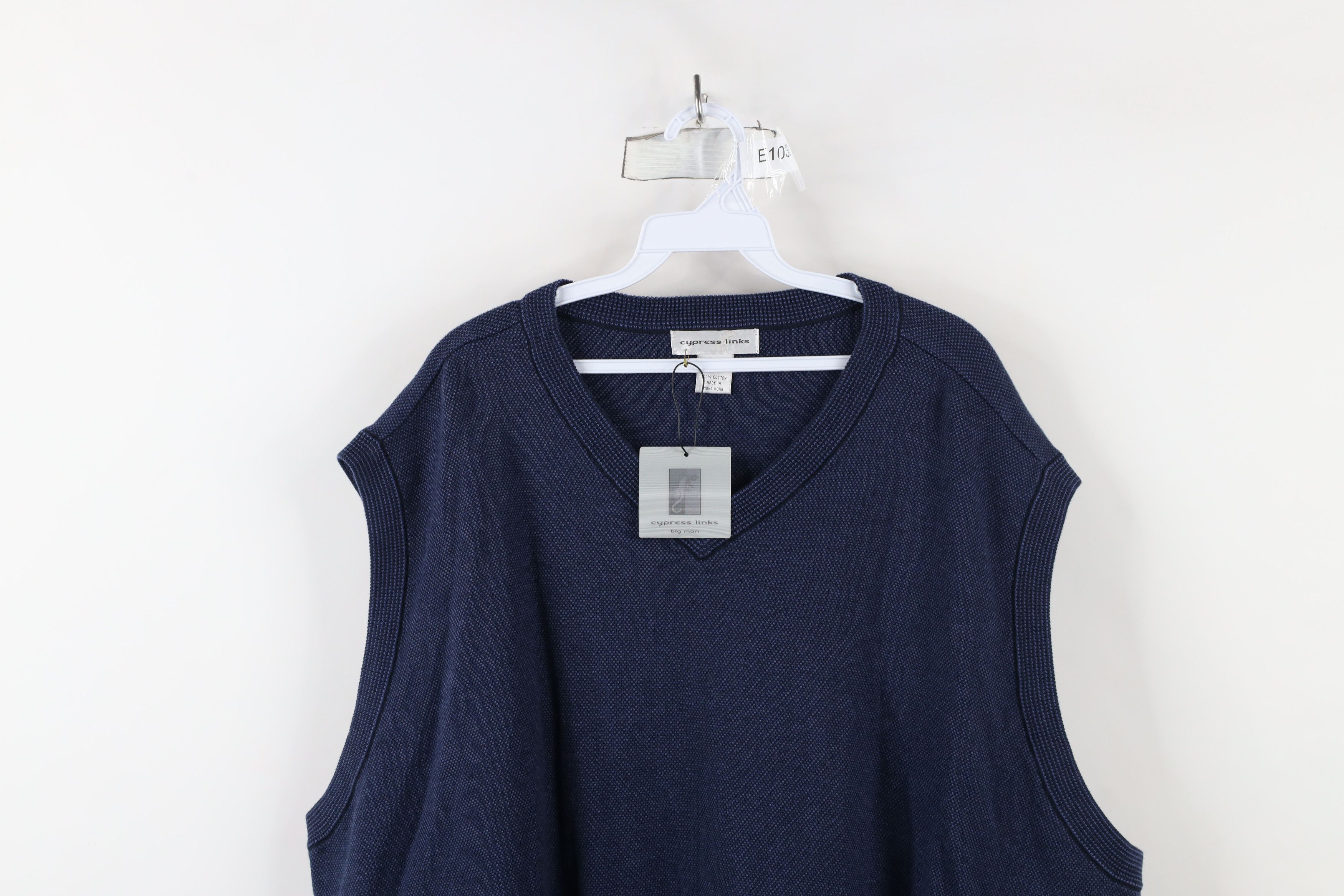 Vintage Deadstock Vintage 90s Streetwear Knit V-Neck Sweater Vest Size US XXL / EU 58 / 5 - 2 Thumbnail