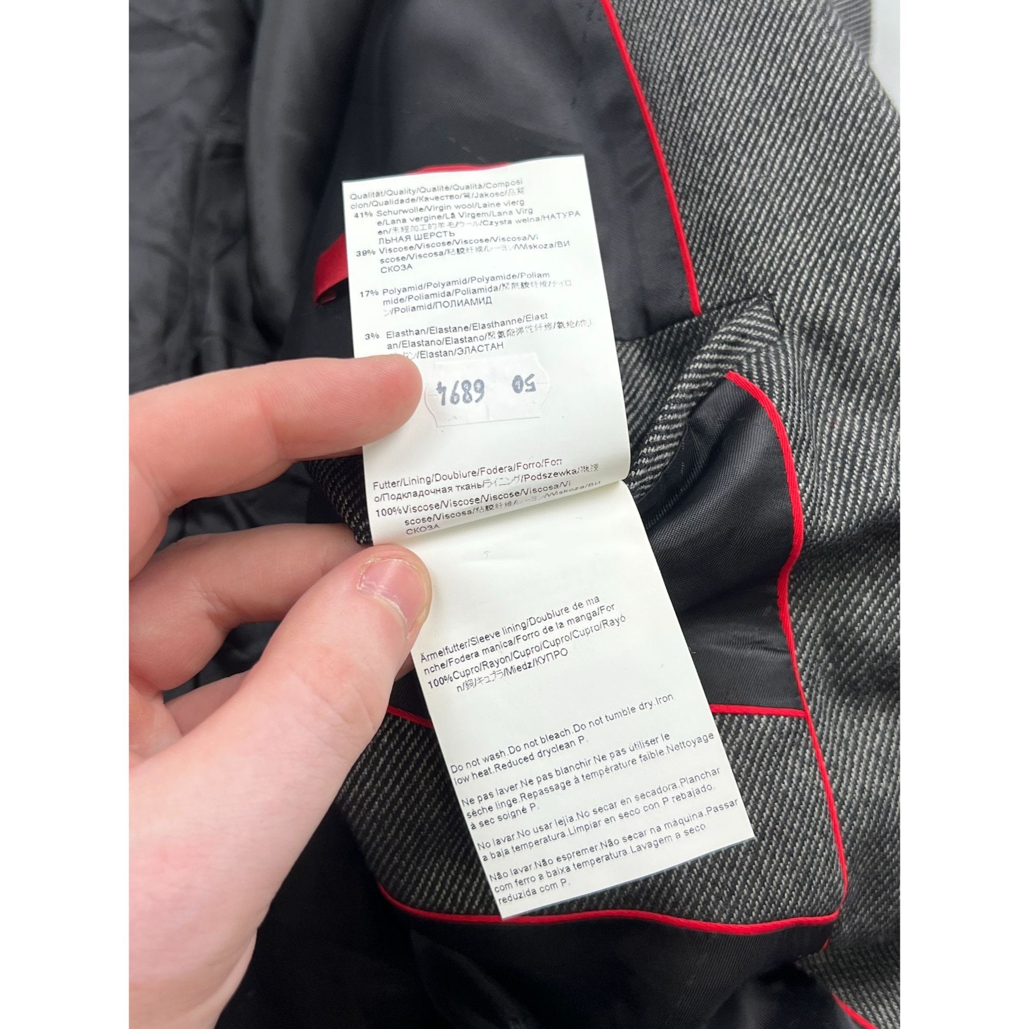 Hugo Boss Hugo Boss Alkos1 Wool Blend 2 Button Blazer Jacket (Y0786) Size 40R - 6 Thumbnail