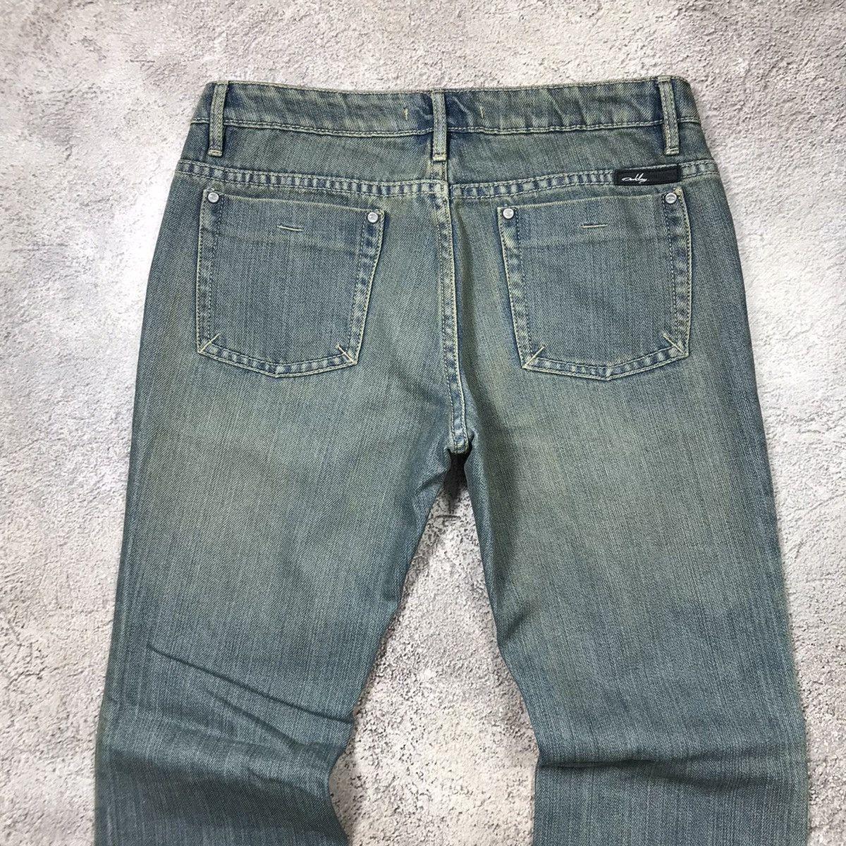 Vintage Vintage Y2K Distressed Wide Leg Jeans Skate Grunge Logo 29 Size 29" - 5 Thumbnail