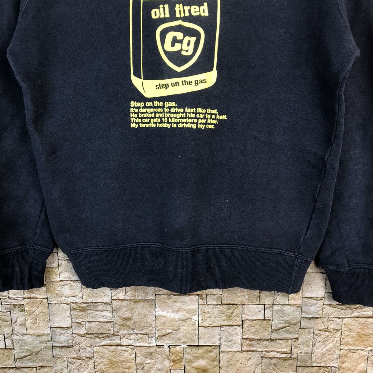 Japanese Brand × Vintage Japan step on the gas Dark Blue Sweatshirt #A511 Size US S / EU 44-46 / 1 - 6 Thumbnail