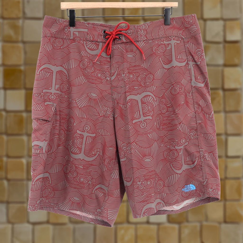 The North Face The North Face Men's Board Shorts Swim Trunks Nautical Anchor Print Sz 38 Size US 38 / EU 54 - 1 Thumbnail