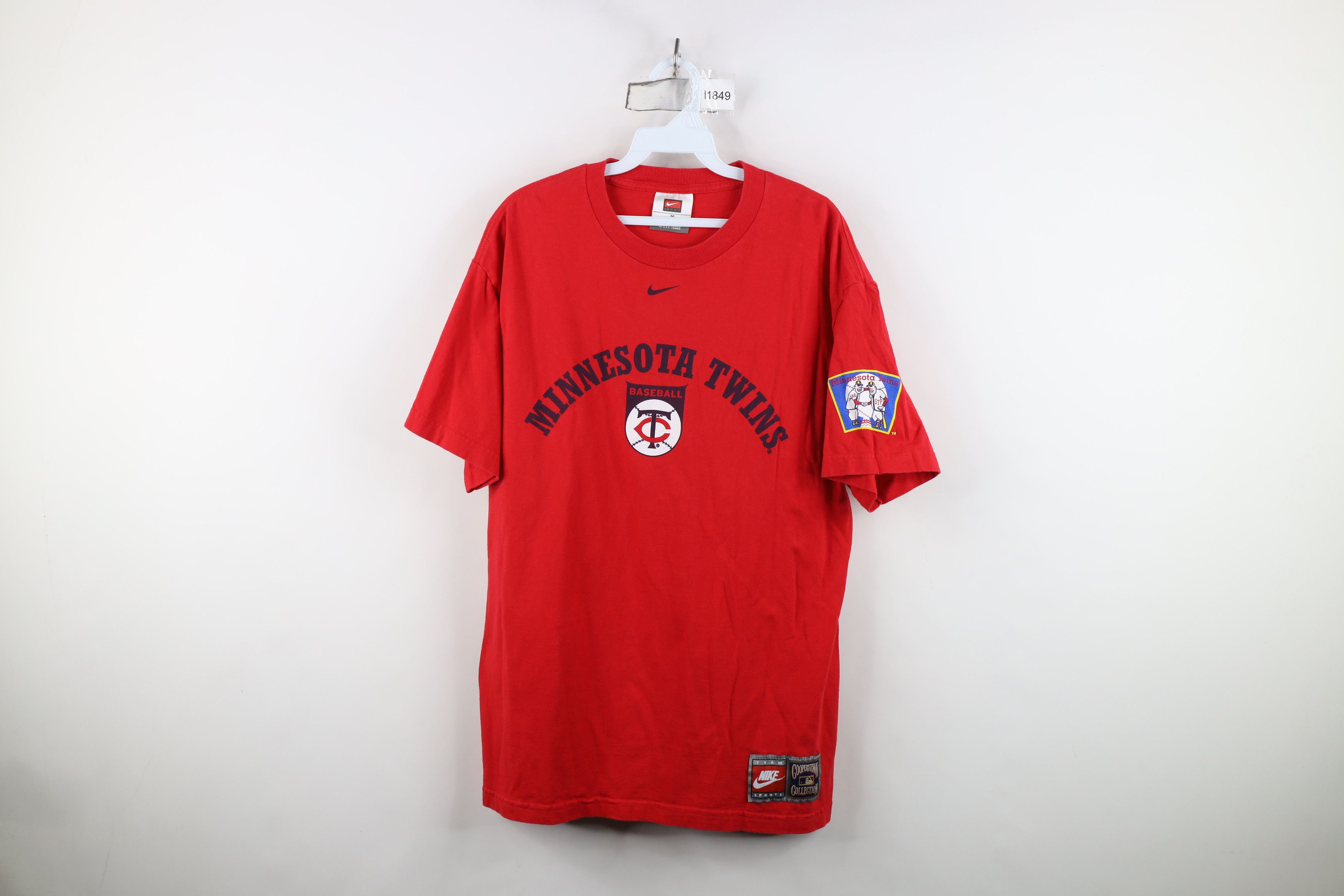 Nike Vintage Nike Swoosh Minnesota Twins Baseball T-Shirt Red Size US M / EU 48-50 / 2 - 1 Thumbnail