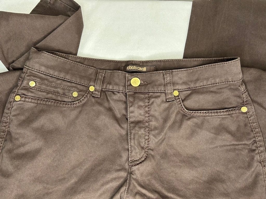 Roberto Cavalli Women's Roberto Cavalli Brown and gold Jeans Size 40 or xs Size 27" / US 4 / IT 40 - 5 Thumbnail