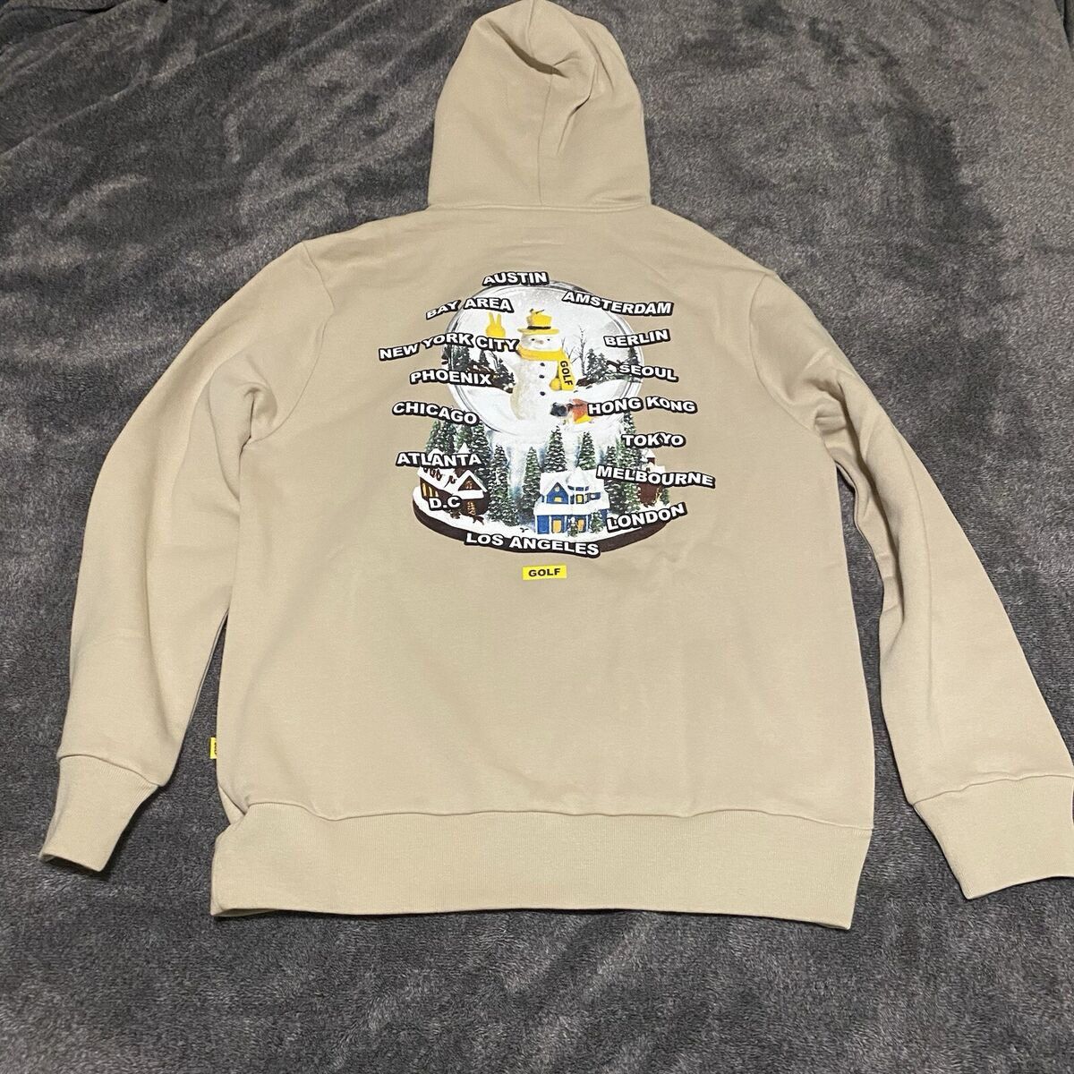 Golf Wang × Tyler The Creator New Golf Wang Holiday Store 2023 Snowglobe Hoodie Sand Sz M Size US M / EU 48-50 / 2 - 5 Thumbnail