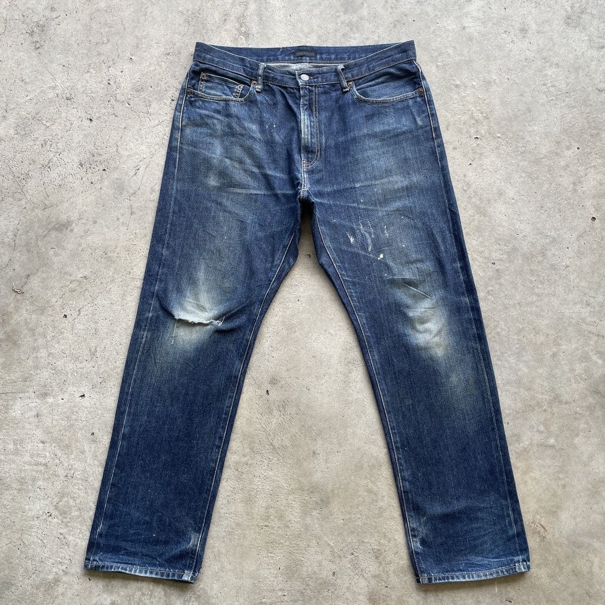 Japanese Brand Vintage Japanese Selvedge Jeans Faded Distressed Denim Pants Size US 34 / EU 50 - 1 Thumbnail