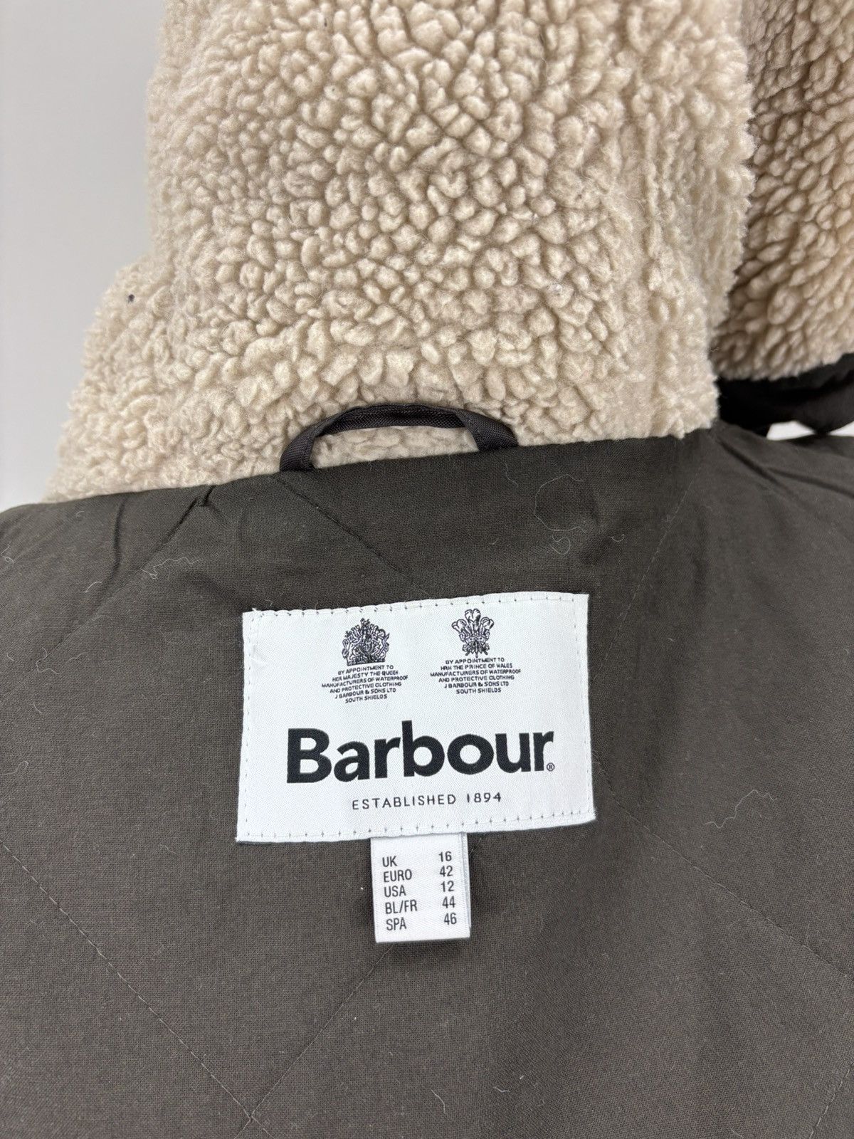 Barbour Womens waxed jacket Barbour Bethwin Size 42 Color Brown Size XL / US 12-14 / IT 48-50 - 14 Thumbnail