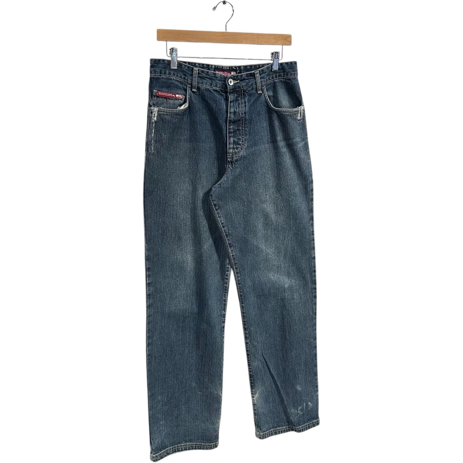 Quiksilver Vintage Y2K Quiksilver Straight Leg Denim Jeans 30x31 Size US 30 / EU 46 - 3 Thumbnail