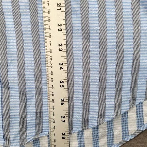 Pronto Uomo PRONTO UOMO Mens Blue Gray Stripe Button Down Shirt M Regular Long Sleeve Shirt Men Dress Shirt Button Up Size US M / EU 48-50 / 2 - 4 Thumbnail