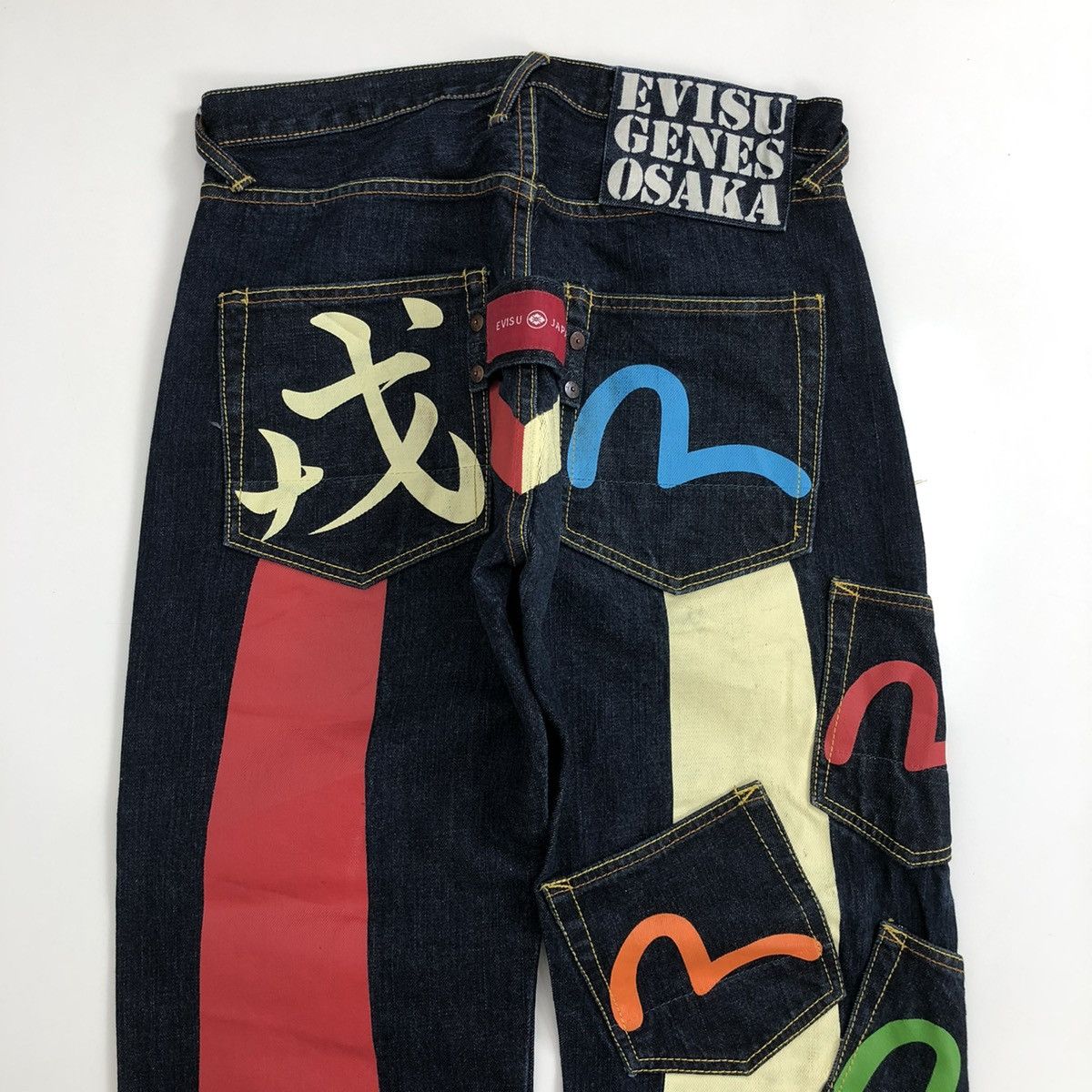 Evisu Rare🔥 Y2K Evisu Daicock Multi Pocket Selvedge Denim Jeans Size US 30 / EU 46 - 3 Thumbnail
