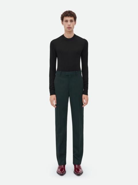 Bottega Veneta slim leg wool pinstripe pants Size US 30 / EU 46 - 1 Thumbnail