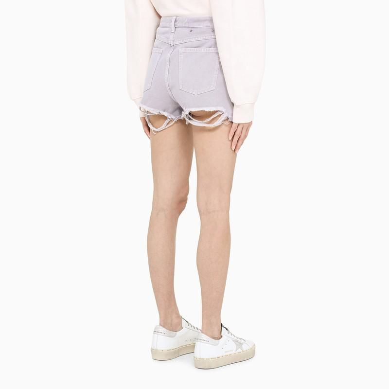 Golden Goose o1y0725 Denim Short in Lilac Size 26" / US 2 / IT 38 - 4 Thumbnail