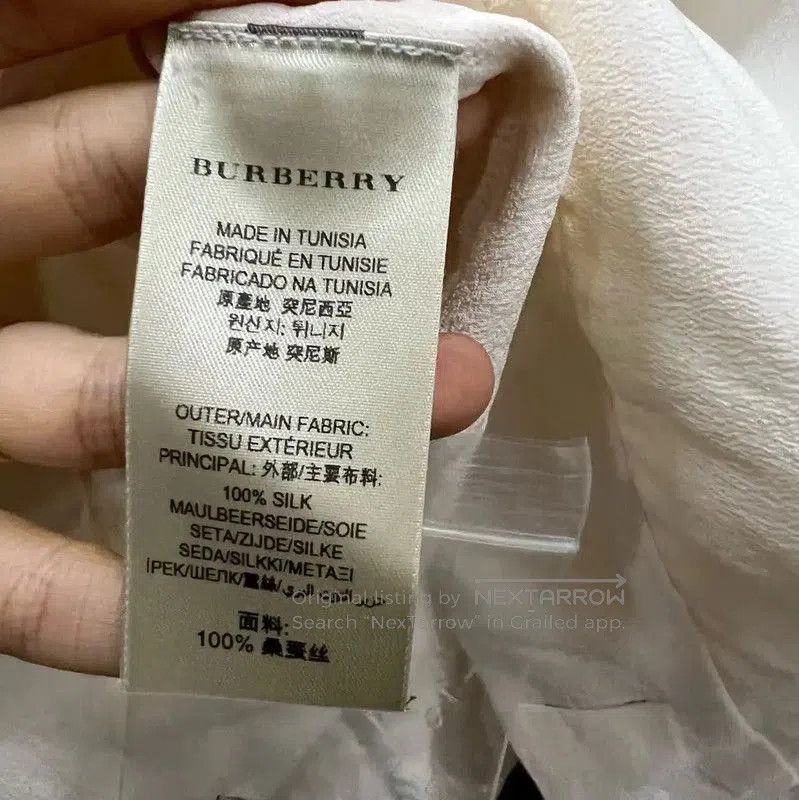 Burberry Burberry White Cotton Long Sleeve Blouse. Size XXS / US 00 / IT 34 - 3 Thumbnail