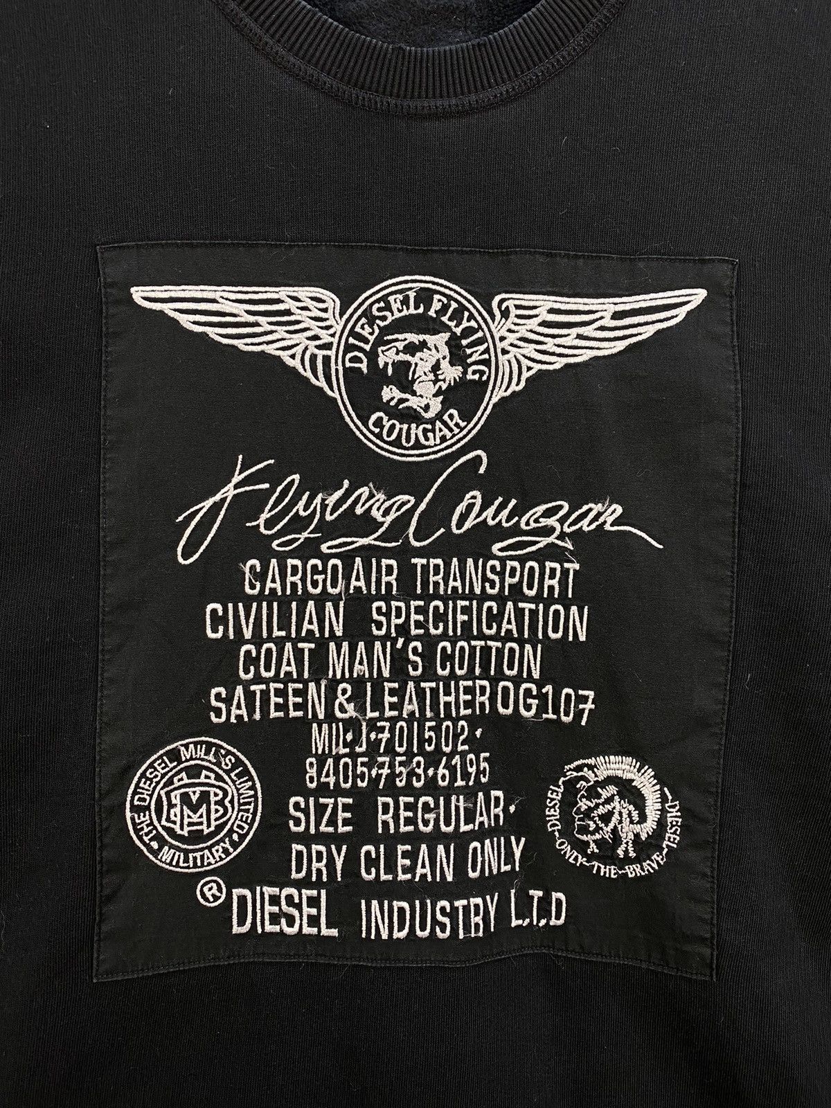 Diesel Diesel Flying Cougar Distressed Sweatshirt Pullover Jumper Size US S / EU 44-46 / 1 - 4 Thumbnail
