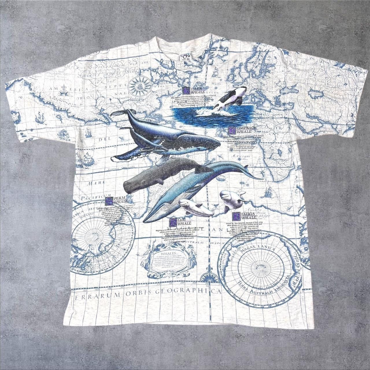 Vintage Vintage Whales All Over Print Tshirt Size US XL / EU 56 / 4 - 1 Thumbnail