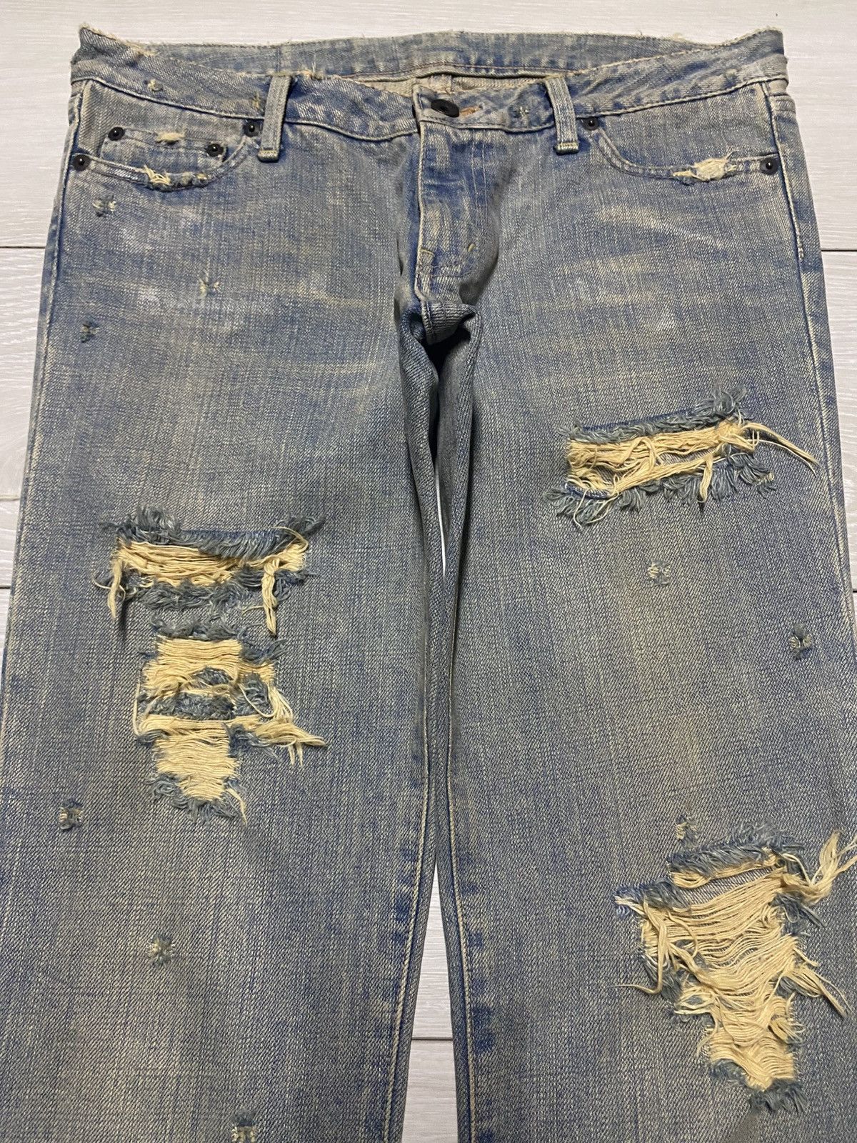 MOUSSY Vintage 2002 Moussy Mud Wash Distressed Bootcut Flare Jeans Size US 32 / EU 48 - 3 Thumbnail