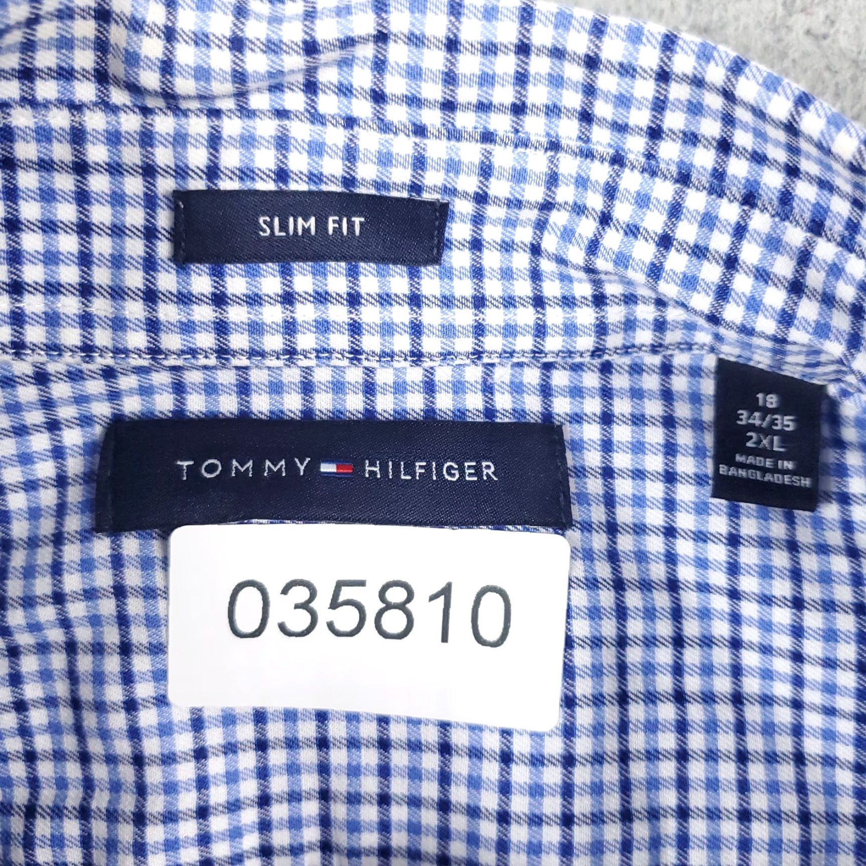 Tommy Hilfiger Tommy Hilfiger Shirt Mens 2XL Blue Plaid Casual Button Up Long Sleeve Shirt Size US XXL / EU 58 / 5 - 6 Thumbnail