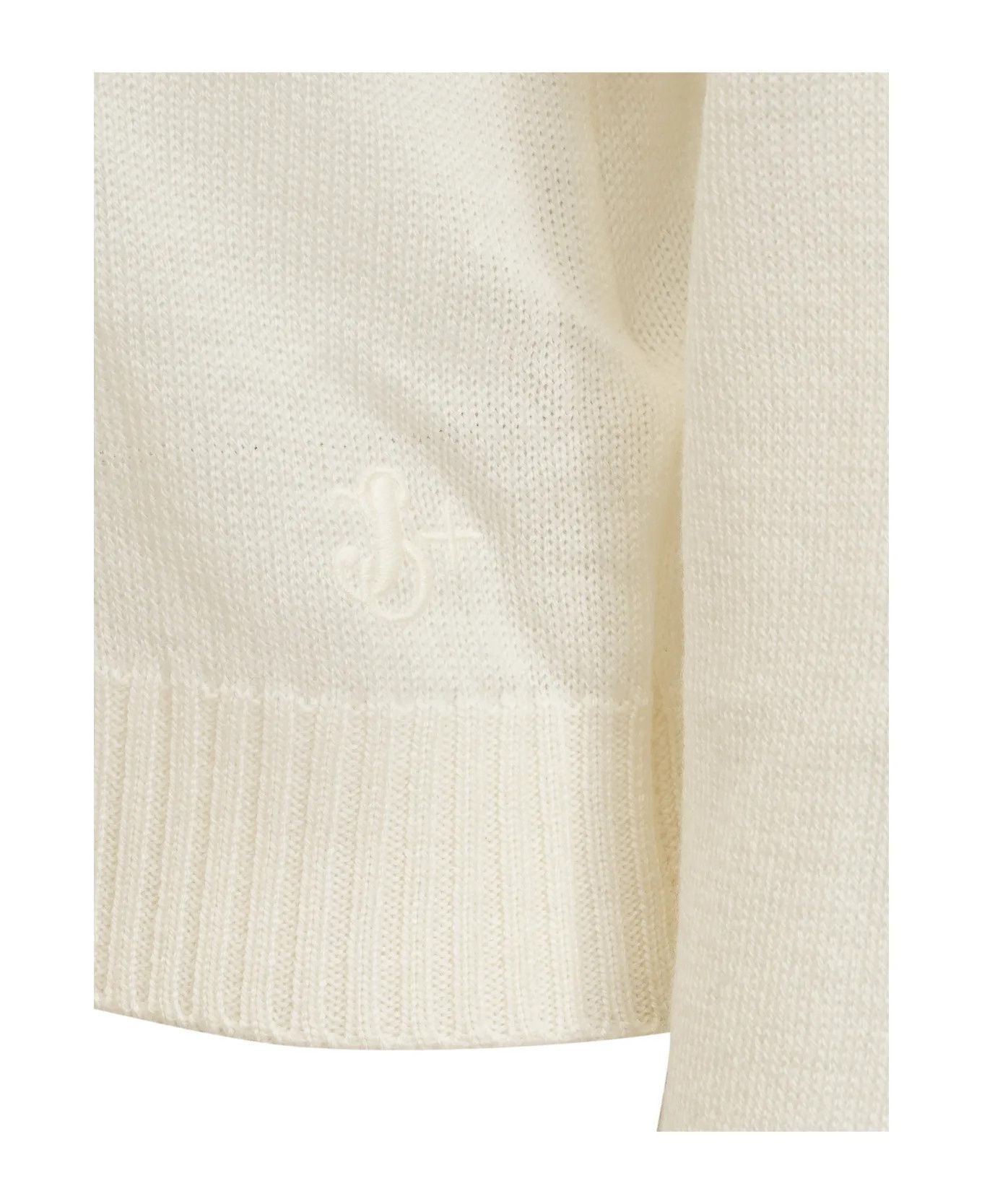Jil Sander o1loc1c0426 Wool Jersey in Off White Size M / US 6-8 / IT 42-44 - 3 Thumbnail