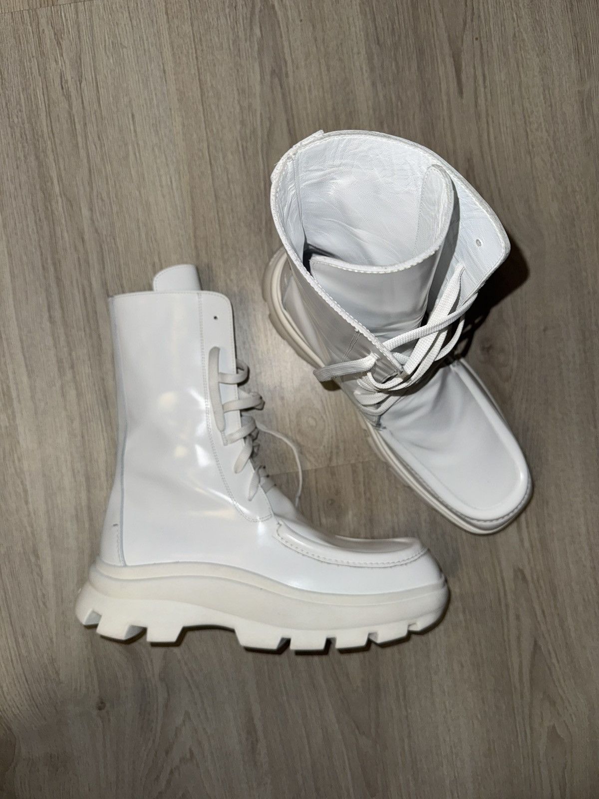 Jil Sander Jil Sander FW leather laceup boots Size US 12 / EU 45 - 1 Thumbnail