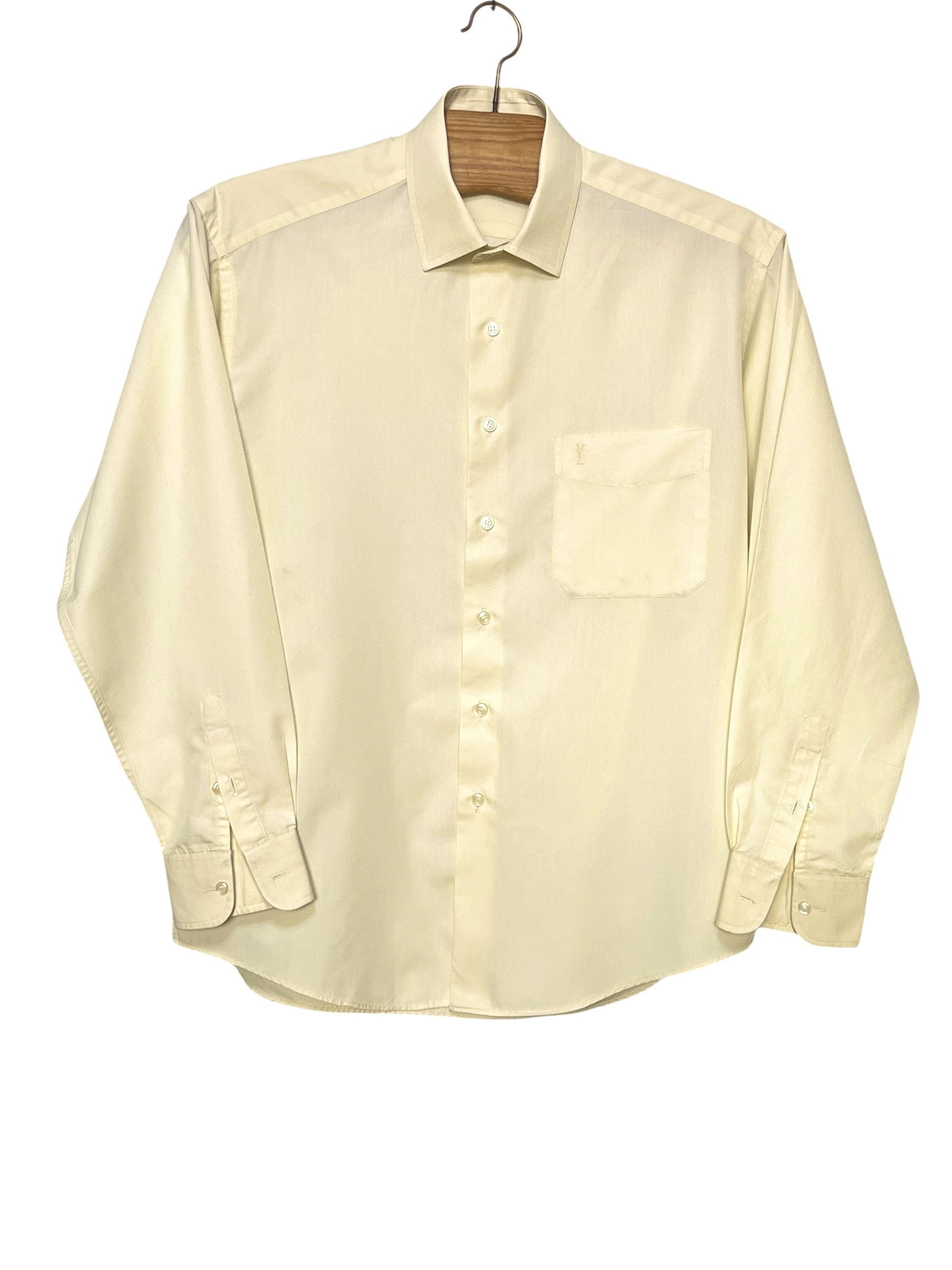 Yves Saint Laurent 🔥 YSL Yves Saint Laurent shirt size L cream yellow Size US L / EU 52-54 / 3 - 1 Thumbnail