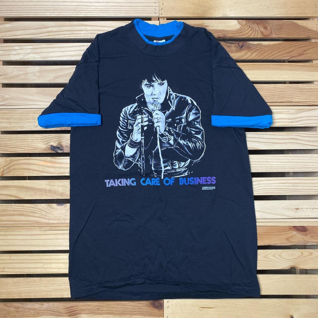 Signal Sport True Vintage Elvis Presley 1987 Black Tee Size Large Size US L / EU 52-54 / 3 - 1 Thumbnail