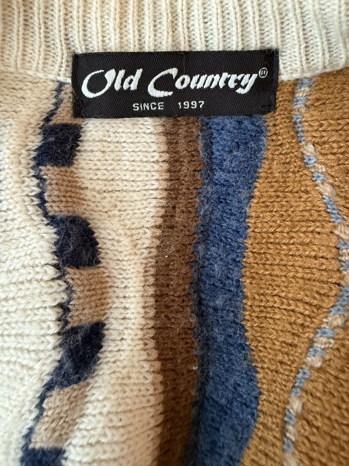 Other Vintage 90's coogi style 3D knit cardigan by Old Country Size US L / EU 52-54 / 3 - 9 Thumbnail
