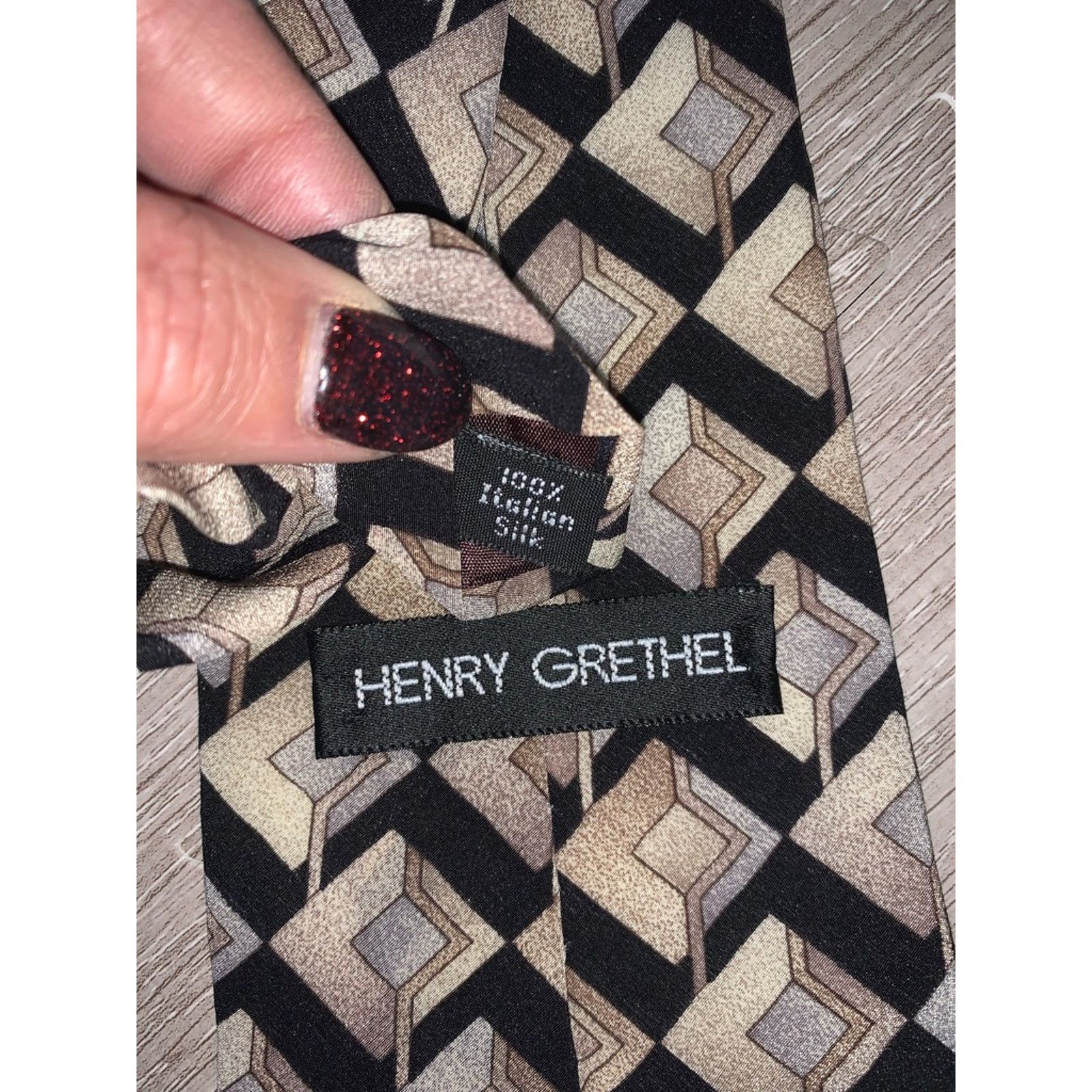 The Unbranded Brand Men's Designer Neckties Multicolor Geometric Fashion Ties Size ONE SIZE - 4 Thumbnail