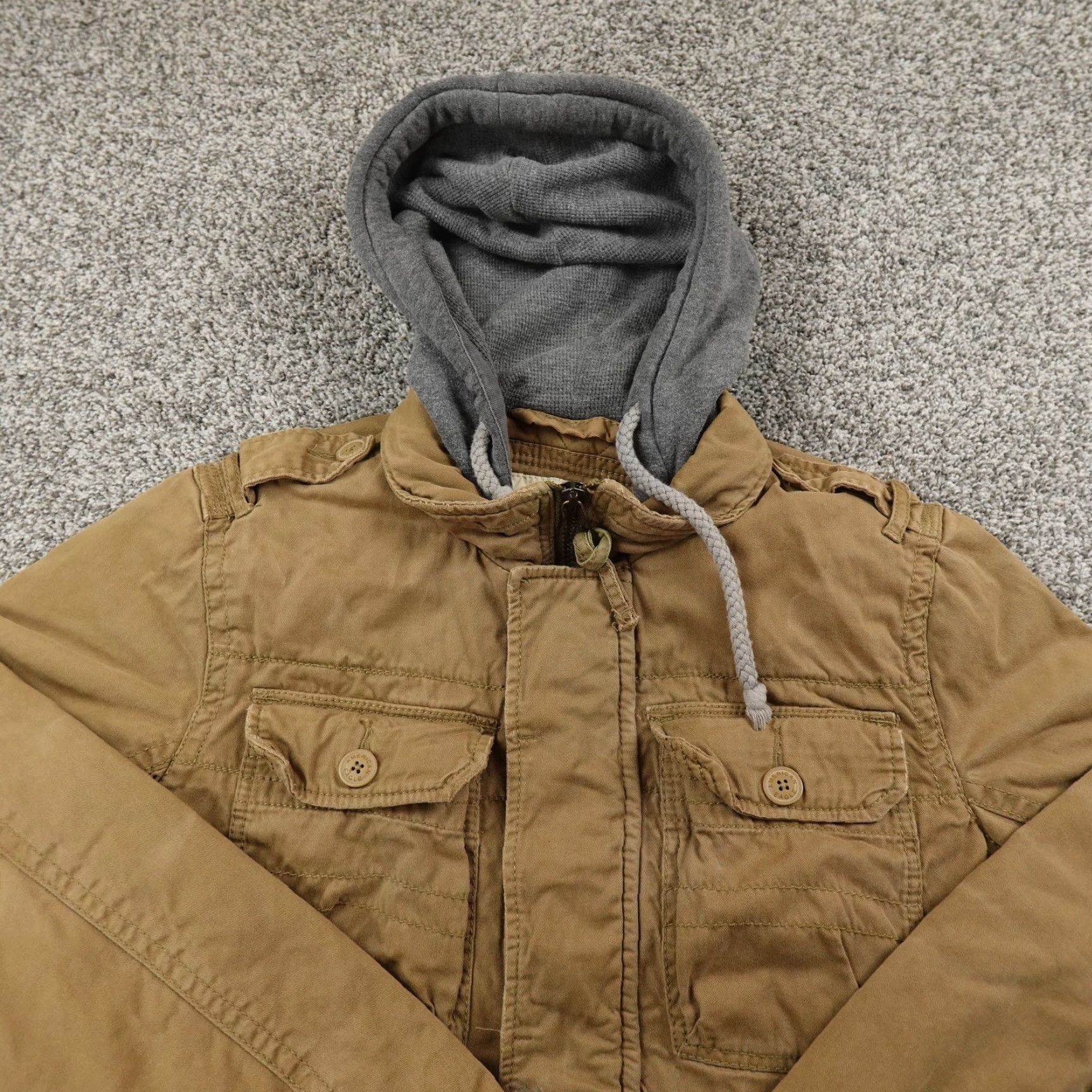 American Eagle Outfitters American Eagle Jacket Mens S Brown Thermal Hool Field Utility Canvas Chore Coat Size US S / EU 44-46 / 1 - 6 Thumbnail