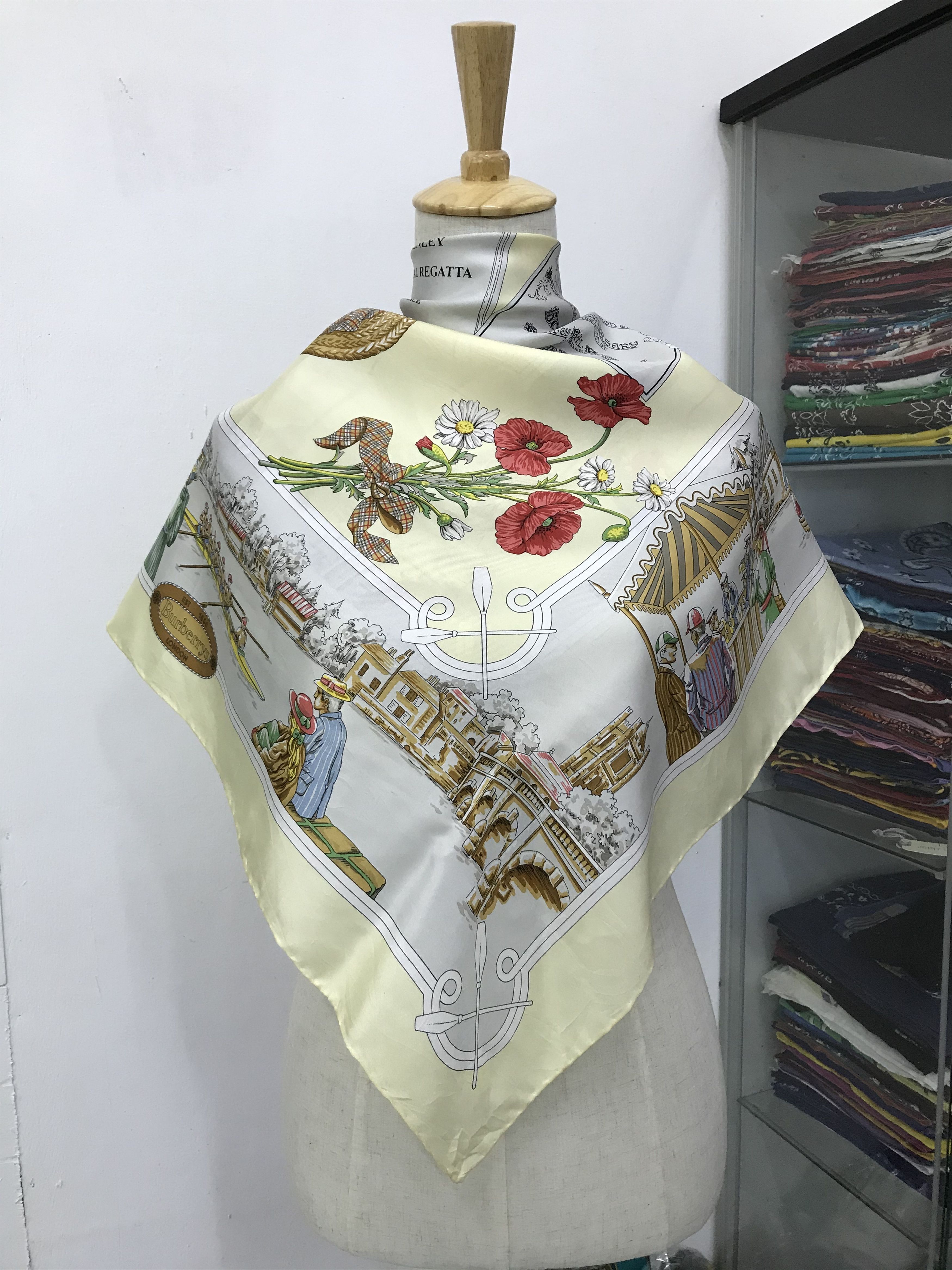Burberry Vintage Burberry Silk Scarf Size ONE SIZE - 1 Thumbnail