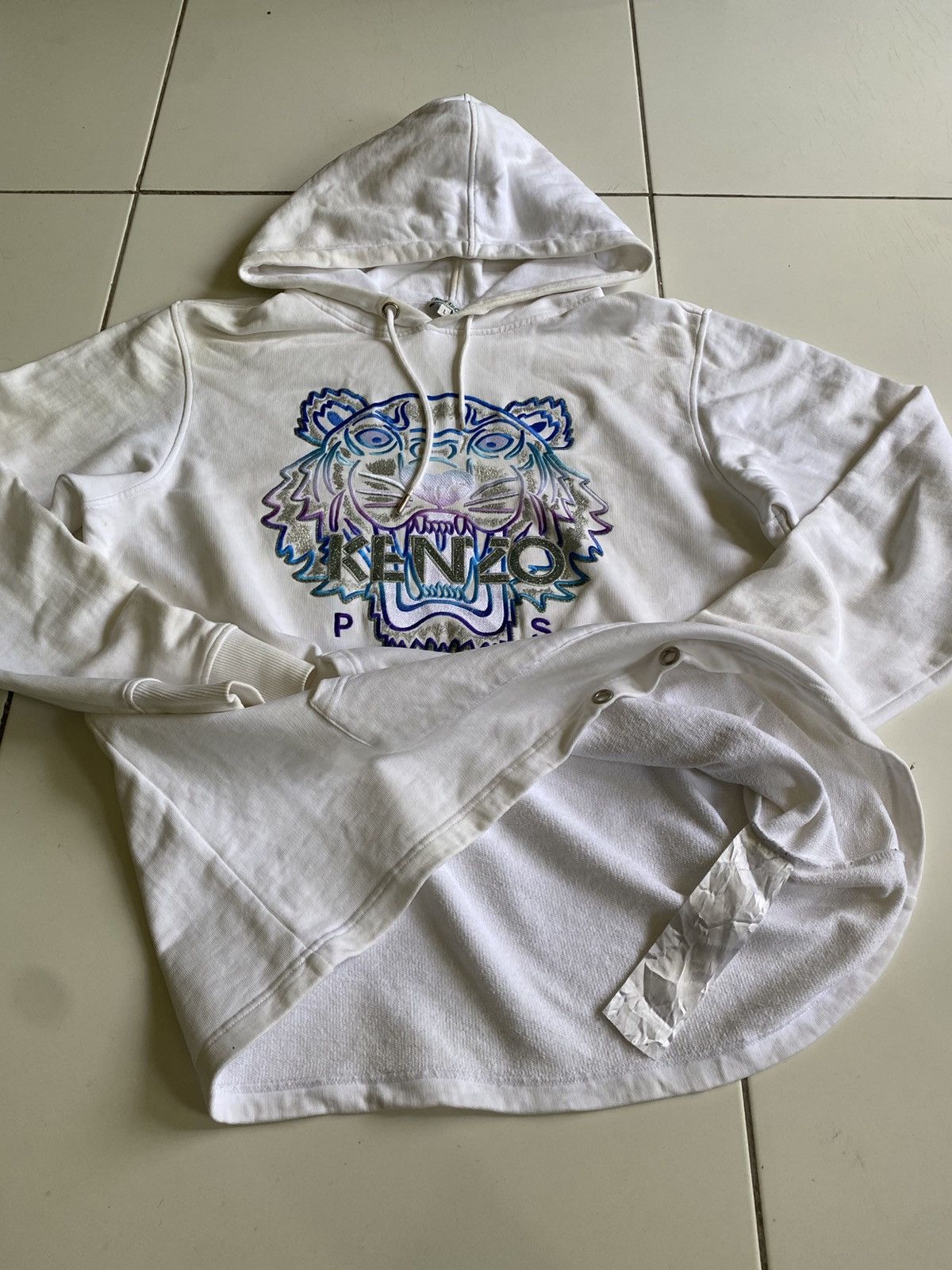 Composition by Kenzo × Kenzo Kenzo White Limited Edition Tiger Hoodie Size US L / EU 52-54 / 3 - 2 Thumbnail