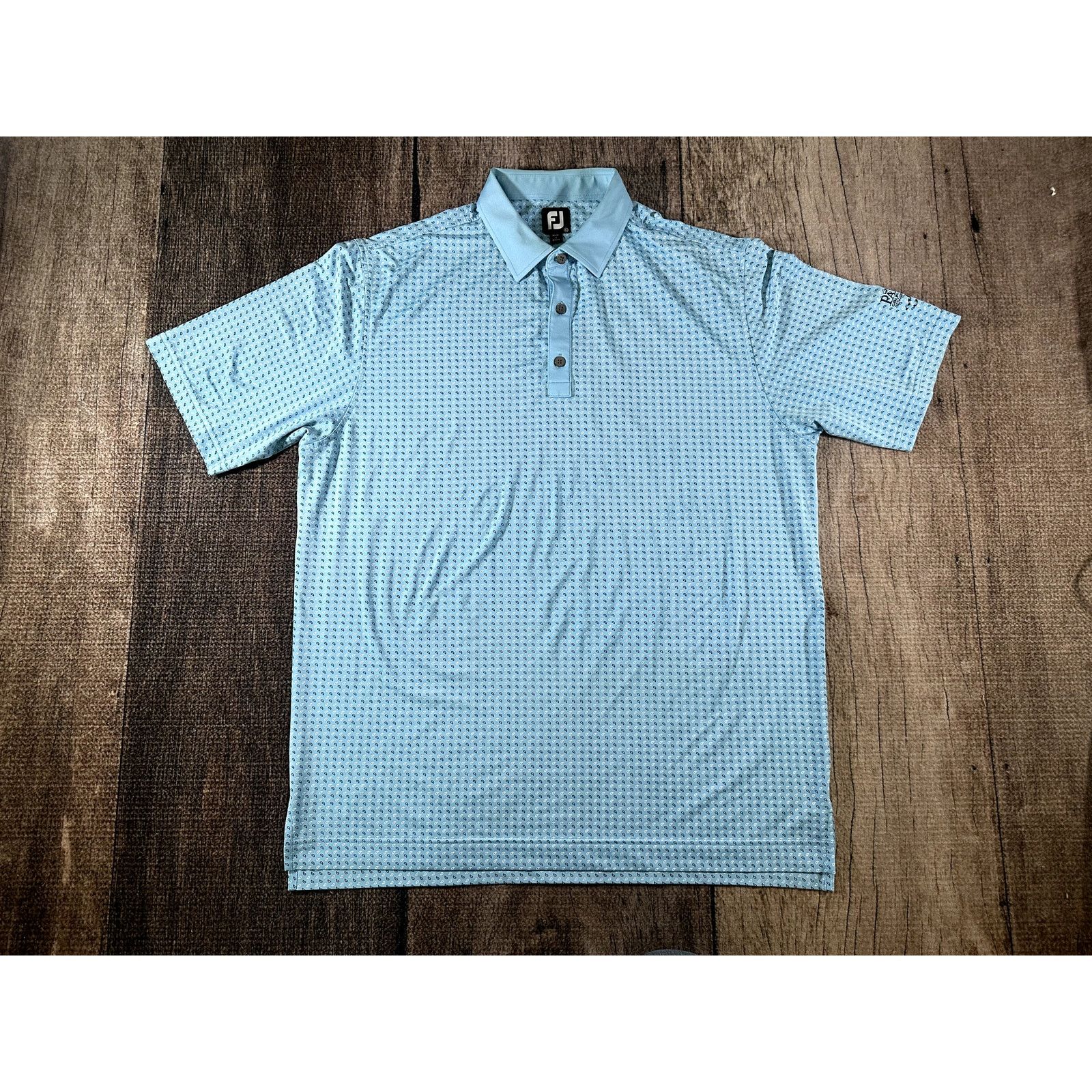 Footjoy Footjoy Golf Polo Mens Blue Striped Short Sleeve Shirt Large Size US XL / EU 56 / 4 - 2 Thumbnail