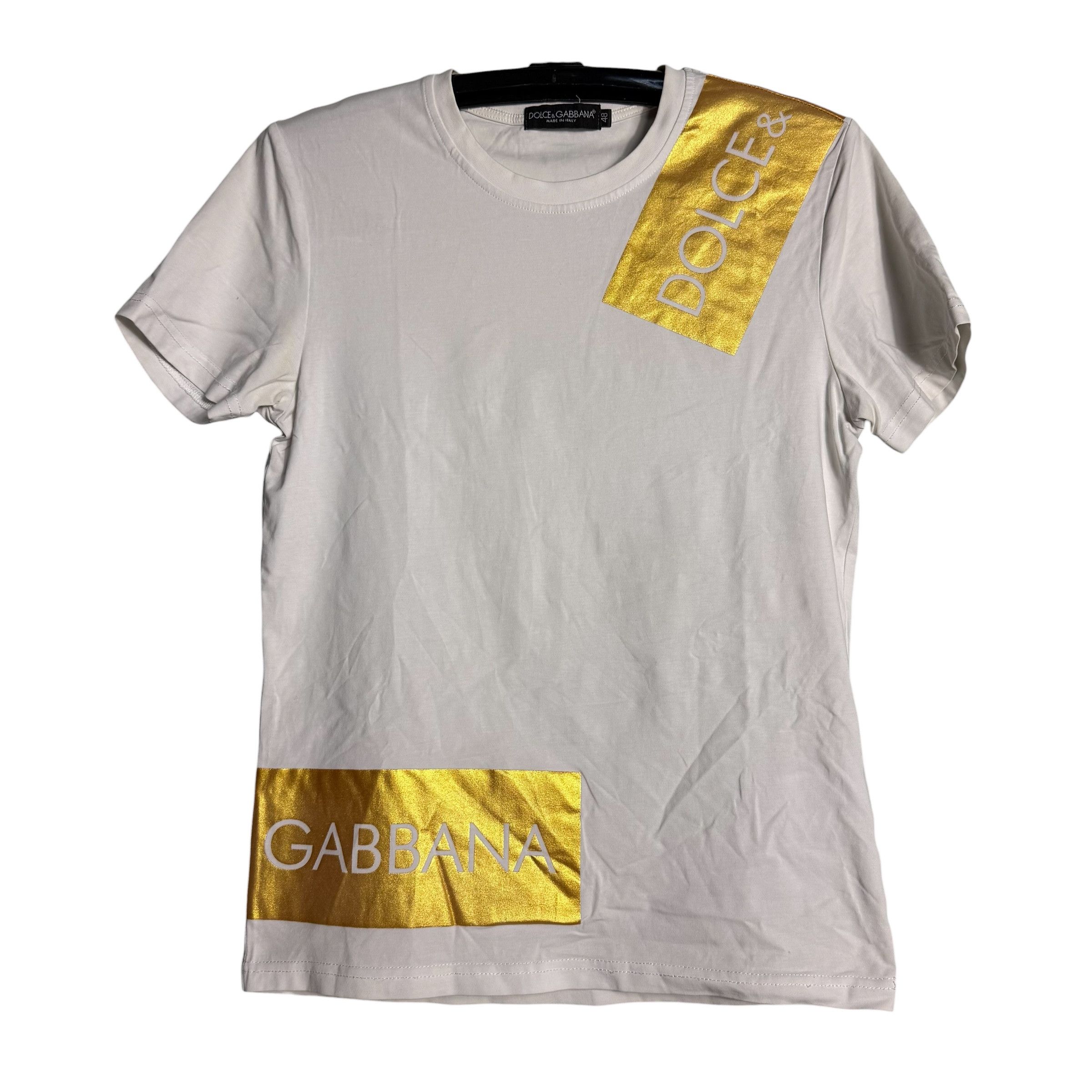 Dolce & Gabbana 🔥RARE🔥Dolce & Gabbana D&G Gold Logo T-shirt Size XL / US 12-14 / IT 48-50 - 1 Thumbnail