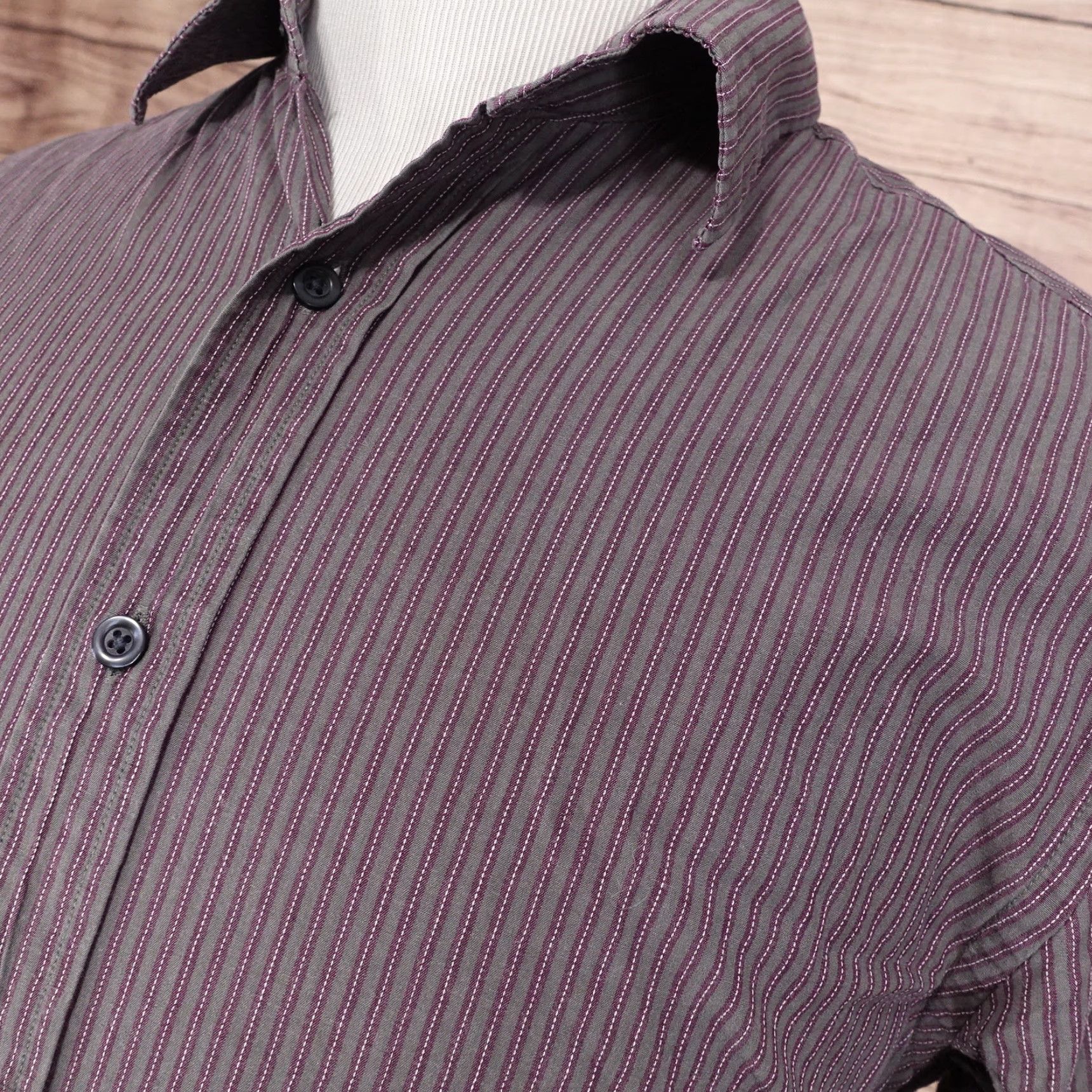 Gap Vintage GAP Men's Large Cotton Long Sleeve Striped Button-Up Shirt for Business Casual and Formal Wear Size US L / EU 52-54 / 3 - 2 Thumbnail