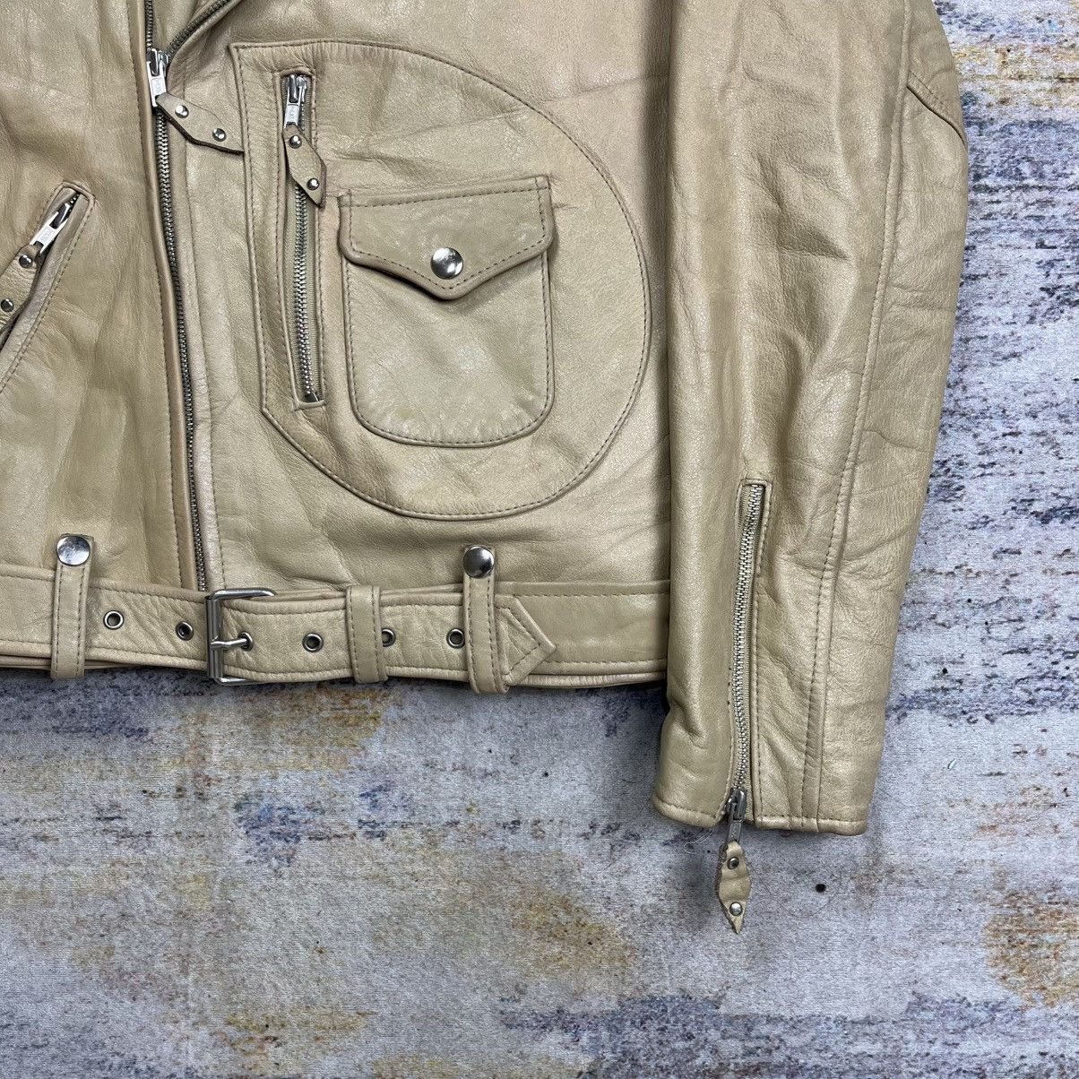 Vintage Dog Fight D-Pocket Leather Jacket in Beige, Men's — image 3 of 6
