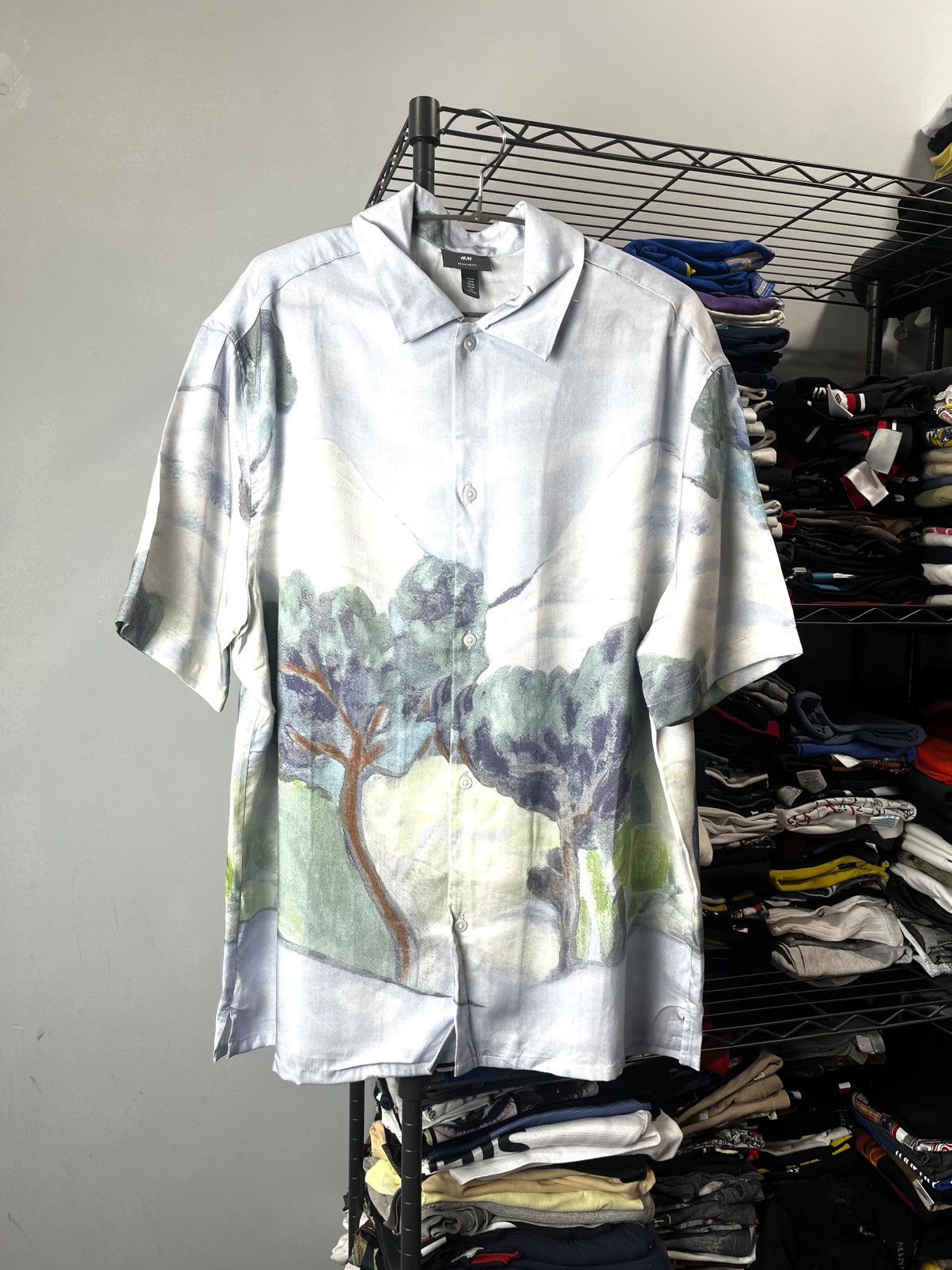 Vintage Vintage Style Viscose Full Print Painting Shirt Picasso Size US M / EU 48-50 / 2 - 1 Thumbnail