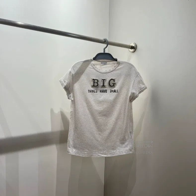 Brunello Cucinelli Brunello Cucinelli Letter printed round-neck short-sleeve Size XS / US 0-2 / IT 36-38 - 1 Thumbnail