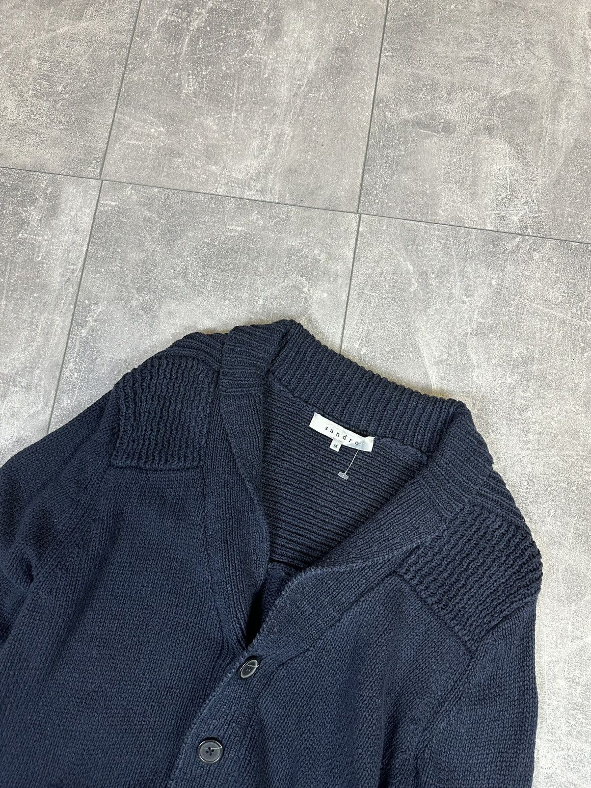 Sandro Men’s luxury vintage Sandro linen knitwear cardigan Size US M / EU 48-50 / 2 - 8 Thumbnail