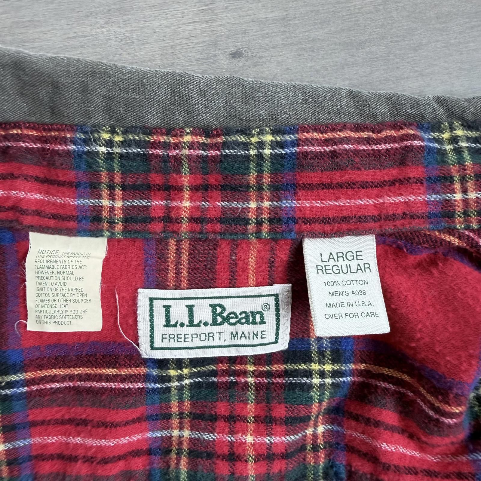 L.L. Bean Vintage L.L.Bean Button-Up Shirt Jacket | Red Plaid Size L Size US L / EU 52-54 / 3 - 2 Thumbnail