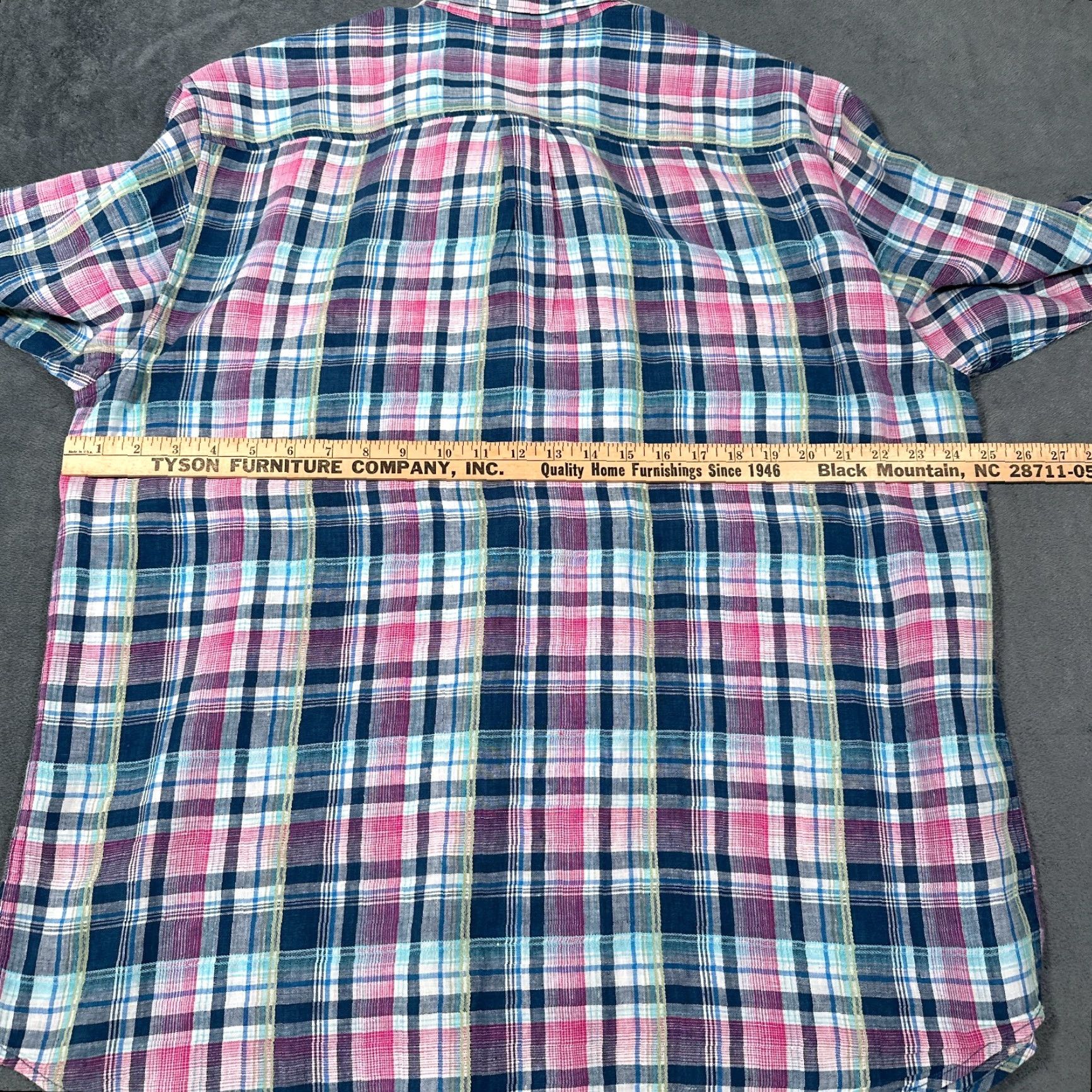 Tommy Bahama Tommy Bahama Linen Shirt Blue Pink Plaid Long Sleeve Adult XL Button-Up Mens Size US XL / EU 56 / 4 - 6 Thumbnail