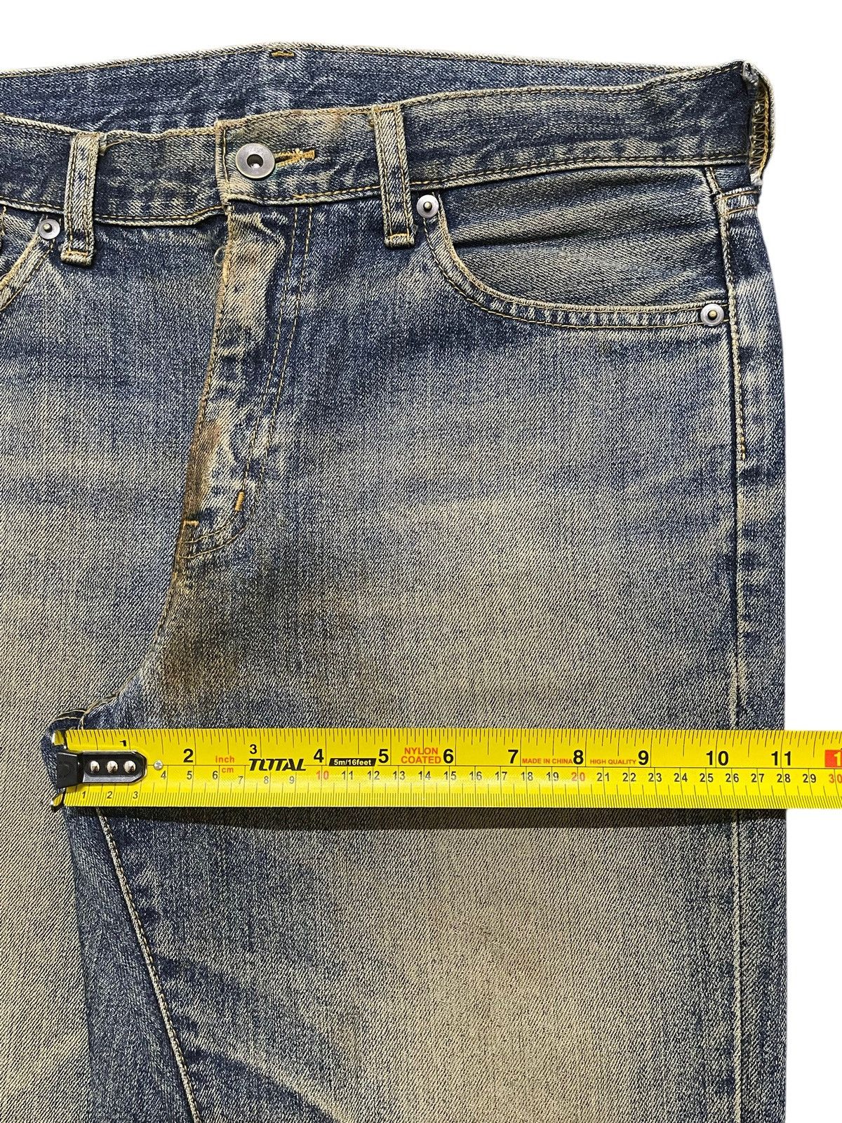 Uniqlo Vintage Japanese Uniqlo Mud Wash Distress Bootcut Jeans Size US 32 / EU 48 - 15 Thumbnail