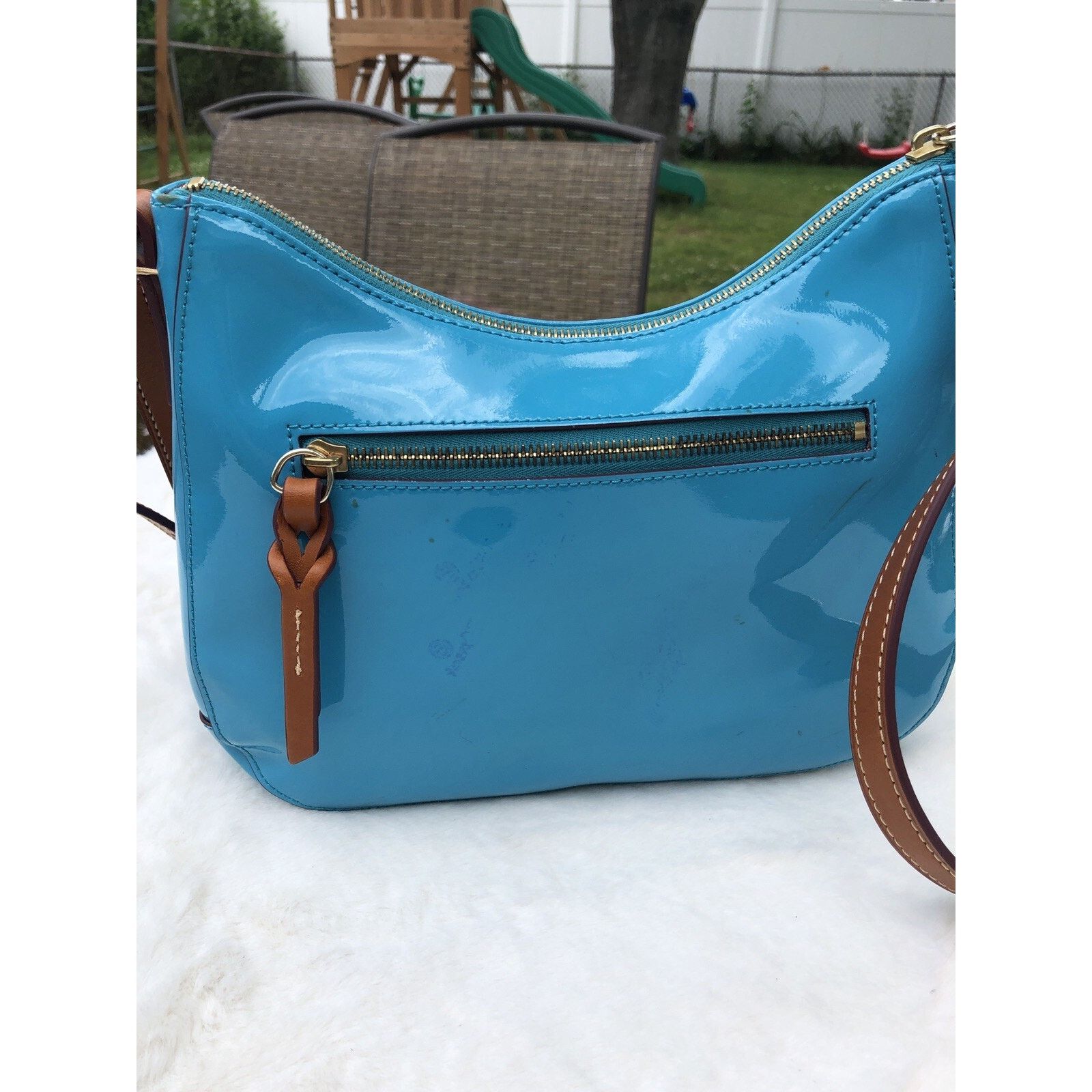 Dooney & Bourke Dooney & Bourke Patent Leather Small Kiley Crossbody B000543 Size ONE SIZE - 4 Thumbnail