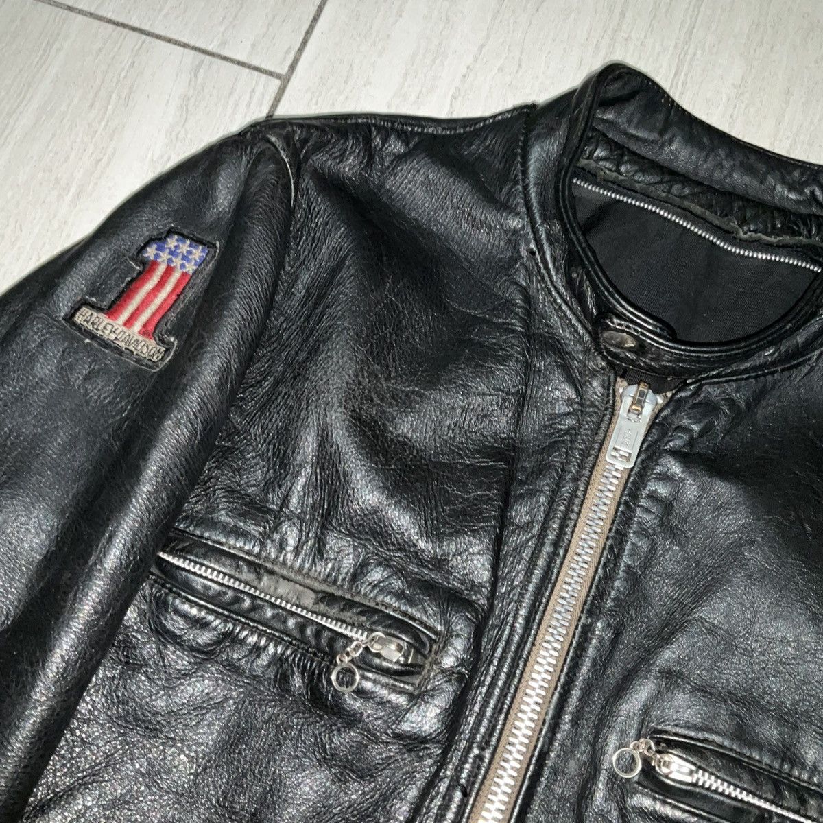 Harley Davidson Vintage Leather Harley Davidson Moto Jacket Size US XS / EU 42 / 0 - 4 Thumbnail