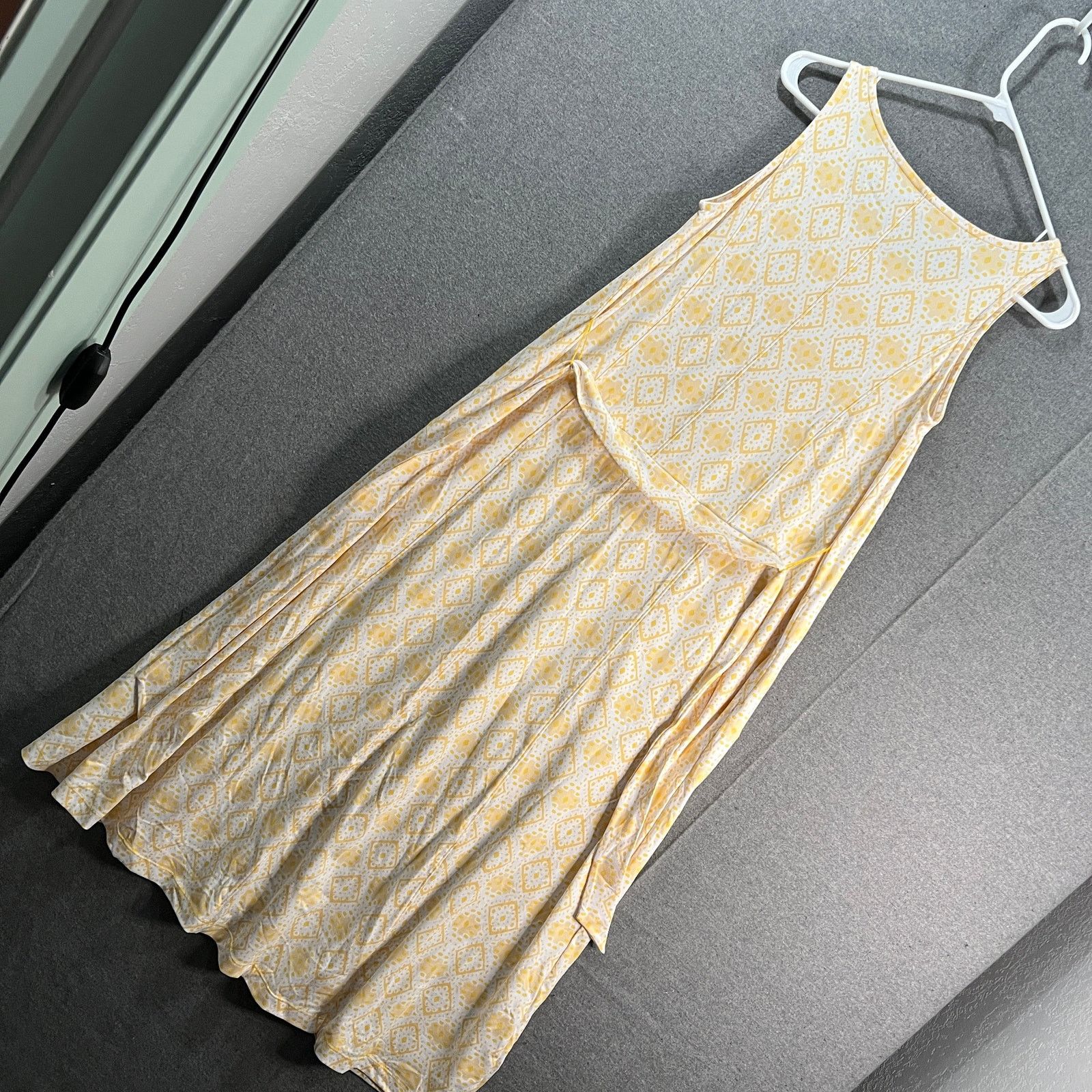 Other Cuddl Duds Petite Flexwear Paneled Maxi Dress Yellow Size S / US 4 / IT 40 - 2 Thumbnail