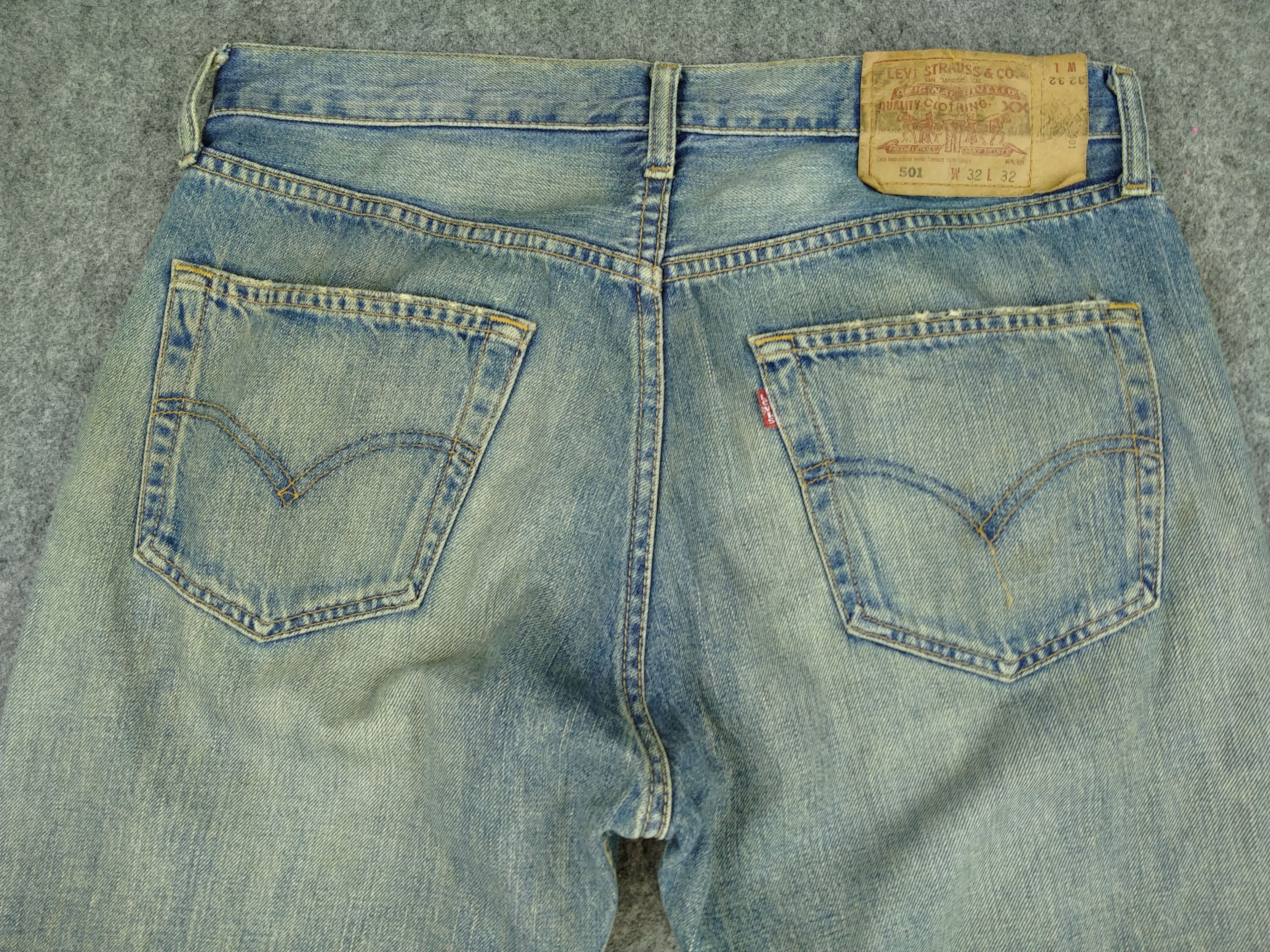 Levi's Rusty Ripped Vintage Levi's 501 Denim 32 x 27.5 JN523 Size US 32 / EU 48 - 4 Thumbnail