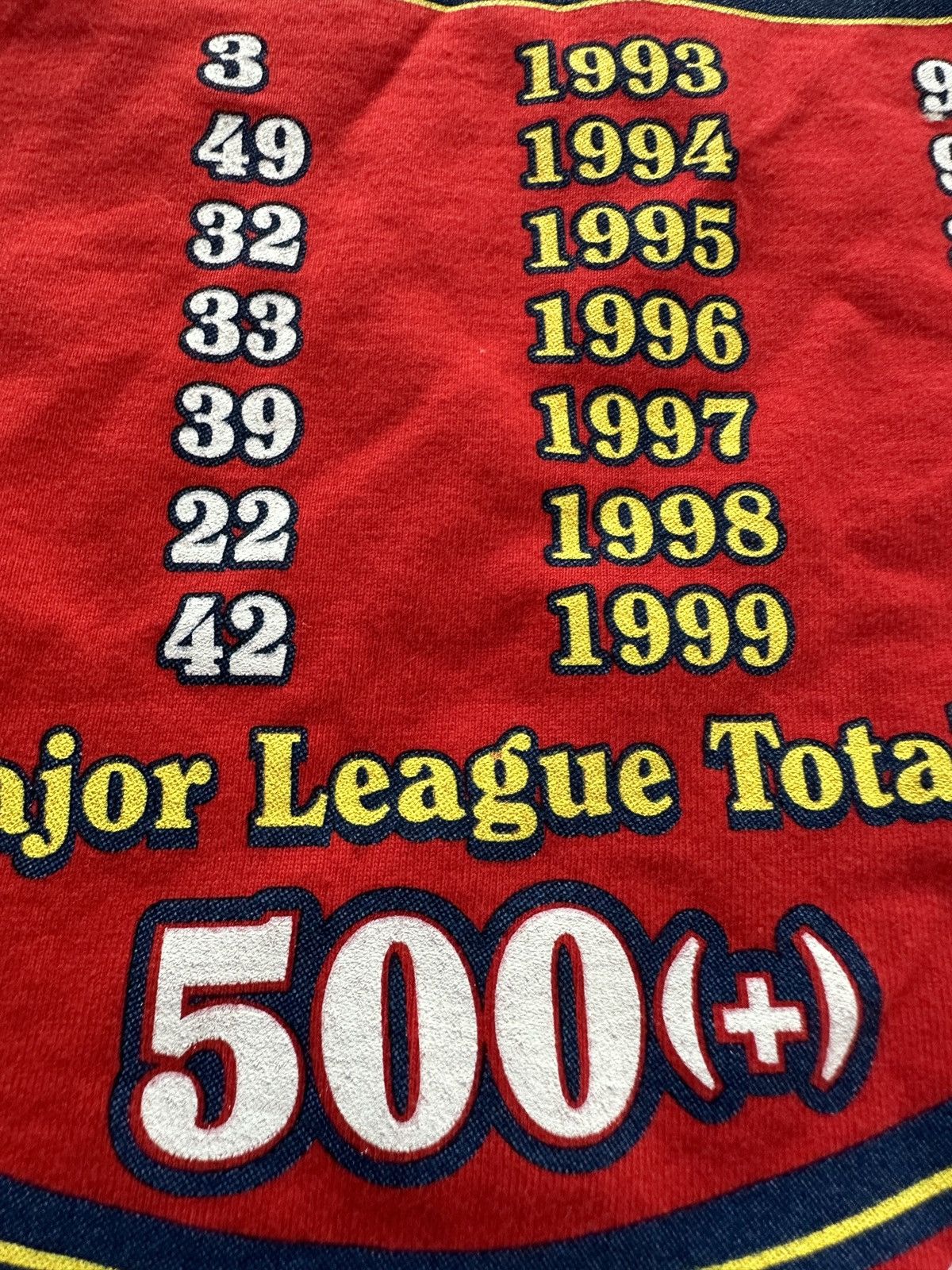 Vintage Vintage 90s Mark McGwire Home Run Graphic Tee Size US XXL / EU 58 / 5 - 10 Thumbnail