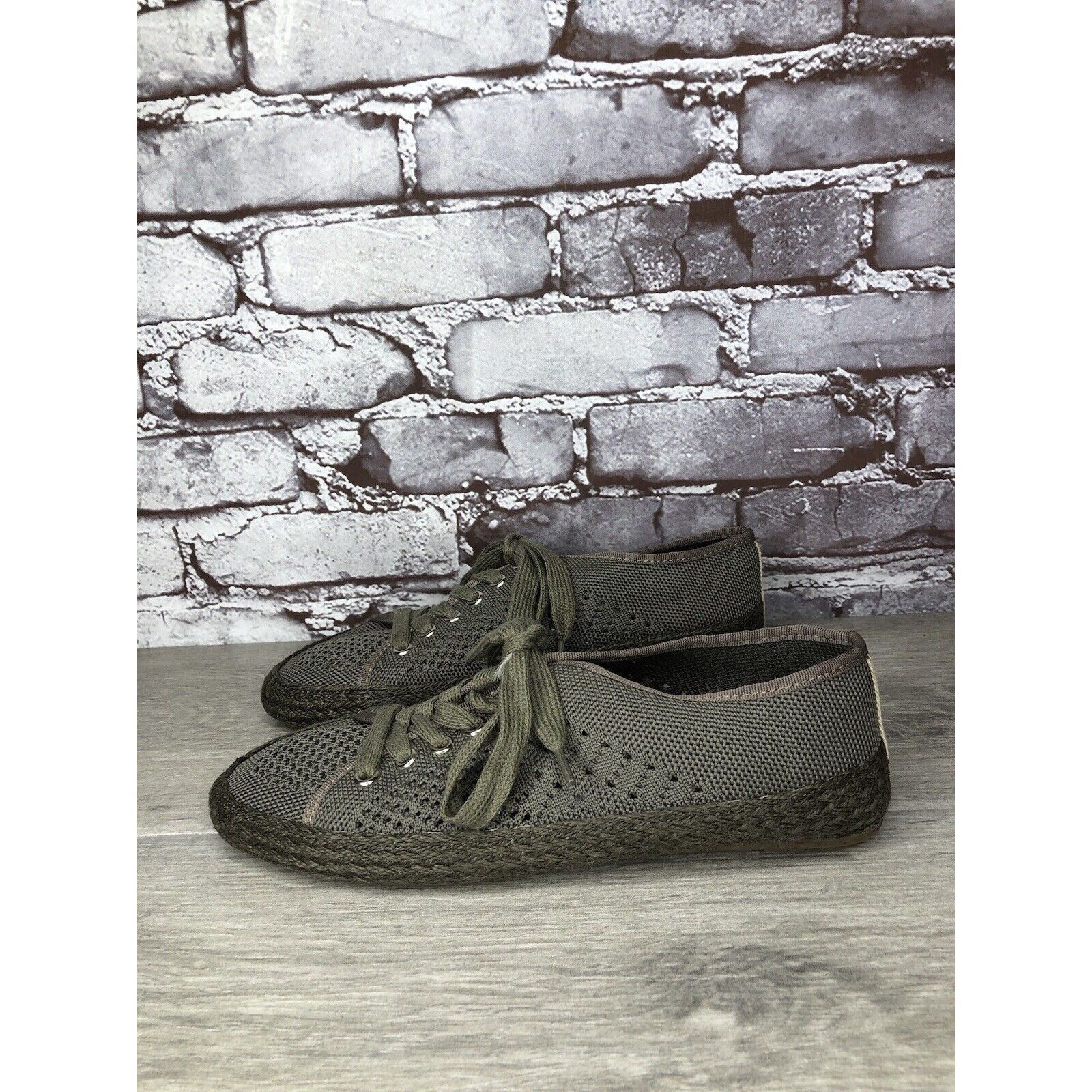 Other Emu Australia Olive Green Knit Espadrilles Casual Lace Up Sh Size US 8 / IT 38 - 17 Thumbnail