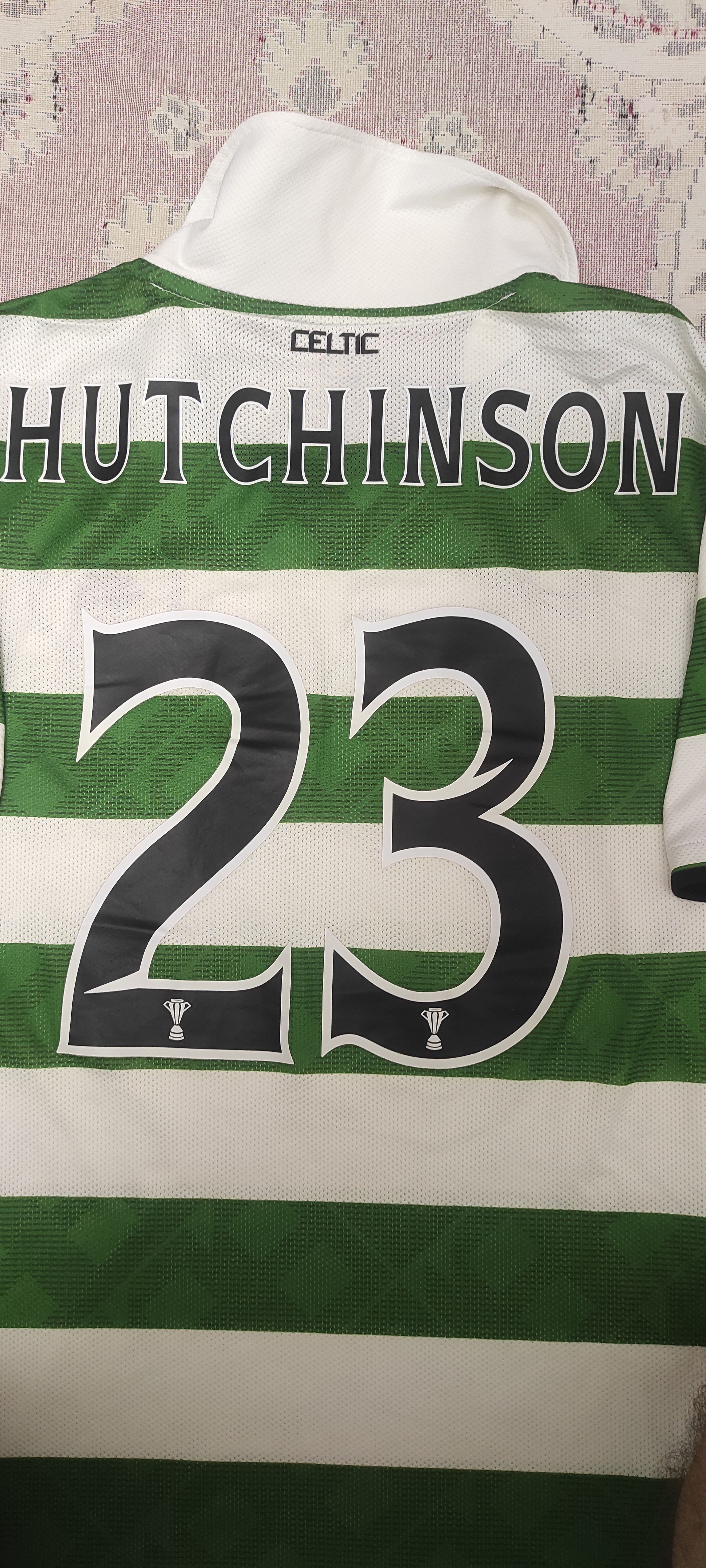 Nike Celtic #23 Hutchinson Match Worn Home football 2010 - 2012 Size US L / EU 52-54 / 3 - 4 Thumbnail