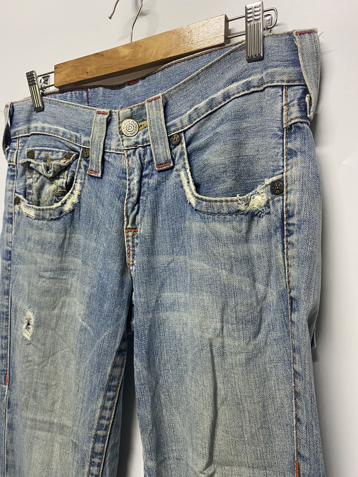 True Religion True Religion Distressed Denim Jeans Bootcut Pant Sec. Joey Size US 32 / EU 48 - 8 Thumbnail