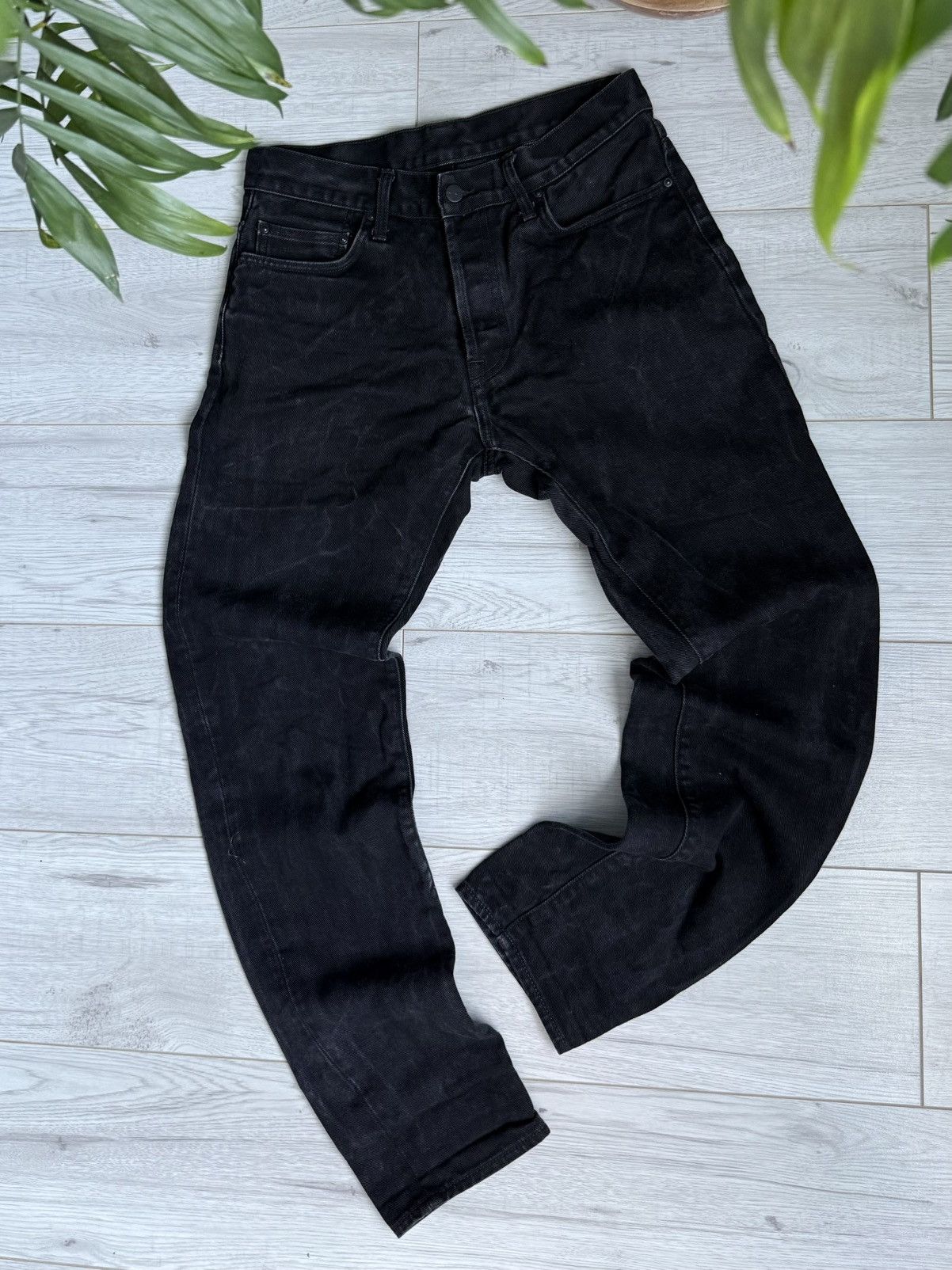 Carhartt × Vintage Carhartt WIP Konomie Pant Black Denim Jeans 30x32 Japan Line Size US 30 / EU 46 - 1 Thumbnail