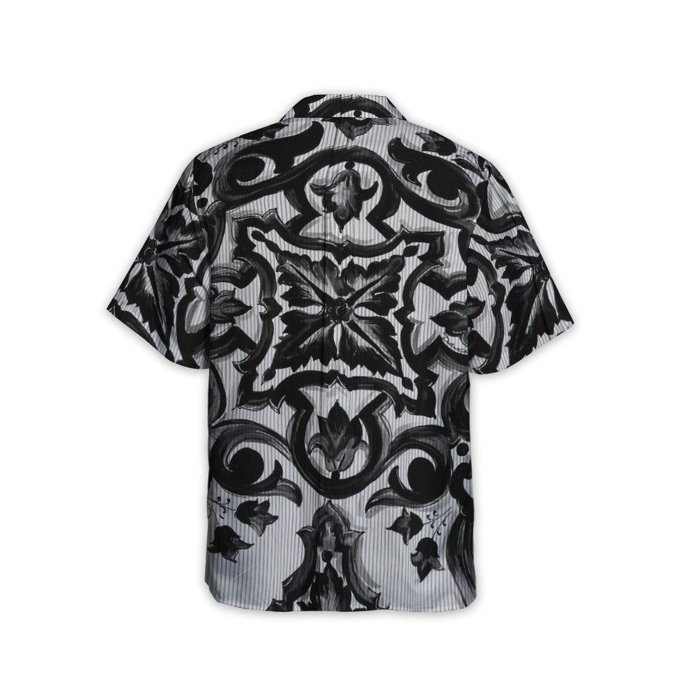 Designer Majolica-Print Oversized Striped Popeline Shirt Size US XL / EU 56 / 4 - 4 Thumbnail