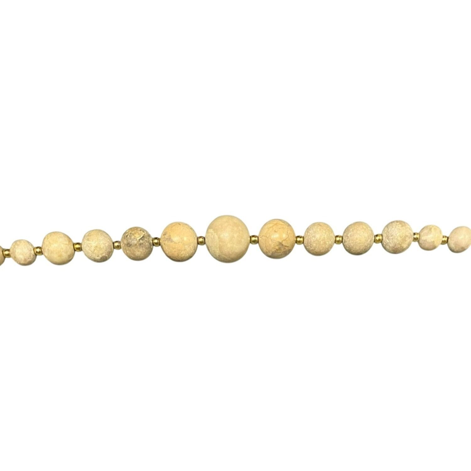 Other Vintage Cream Jasper Stone Graduated Beaded Necklace With Go Size ONE SIZE - 6 Thumbnail